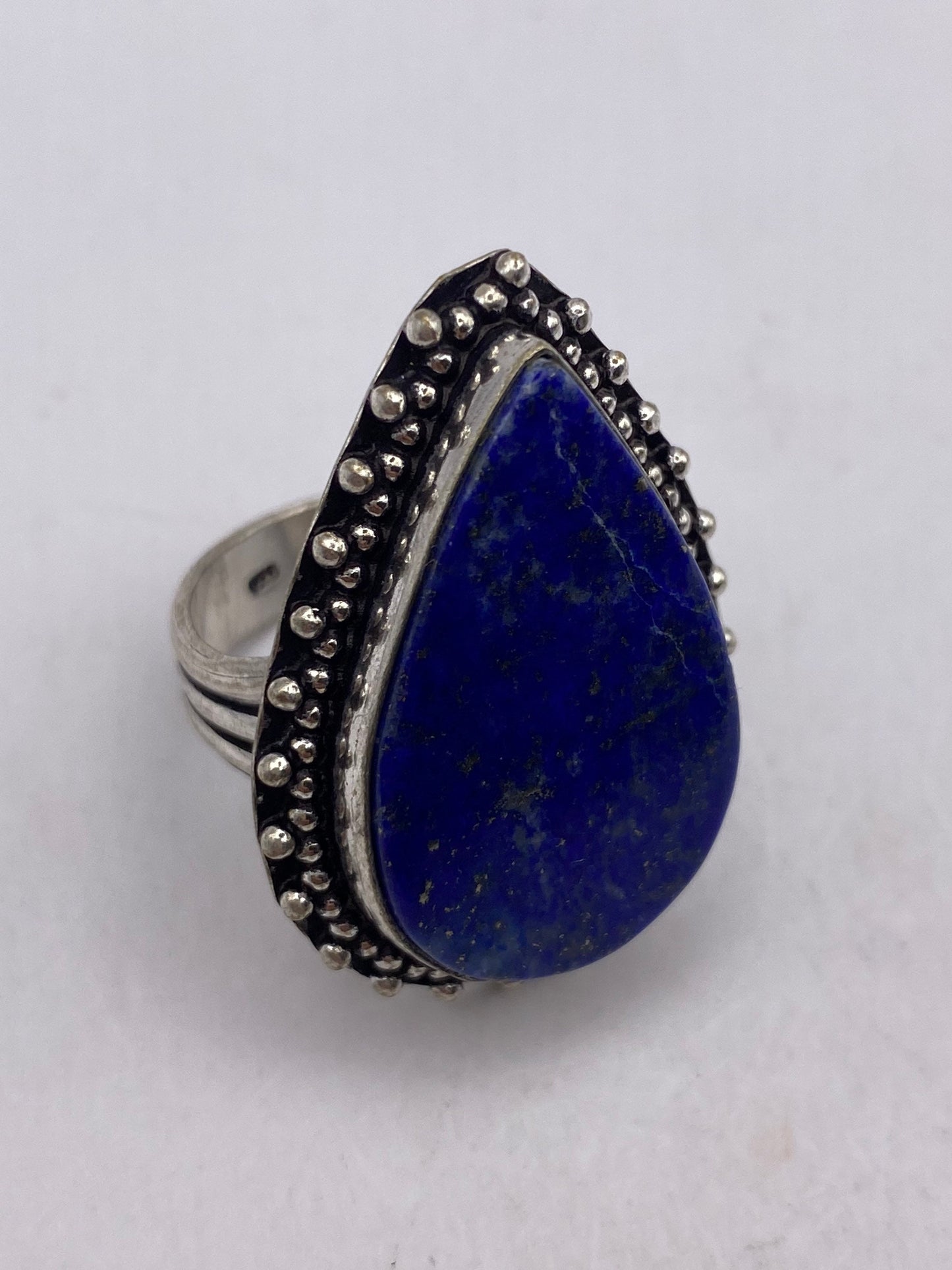 Vintage Blue Genuine Lapis Lazuli Ring