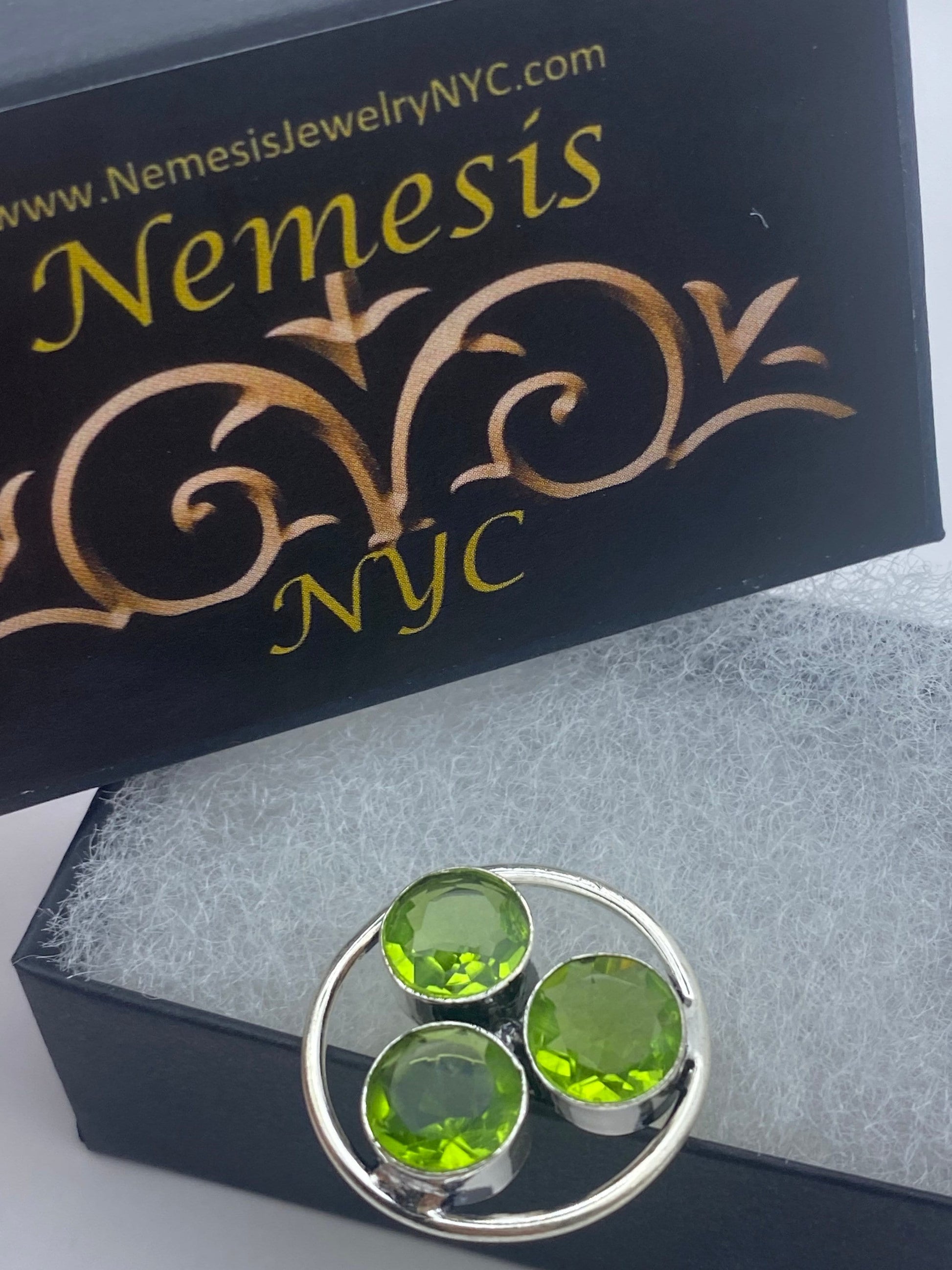 Vintage Green Pearl Peridot Cocktail Ring