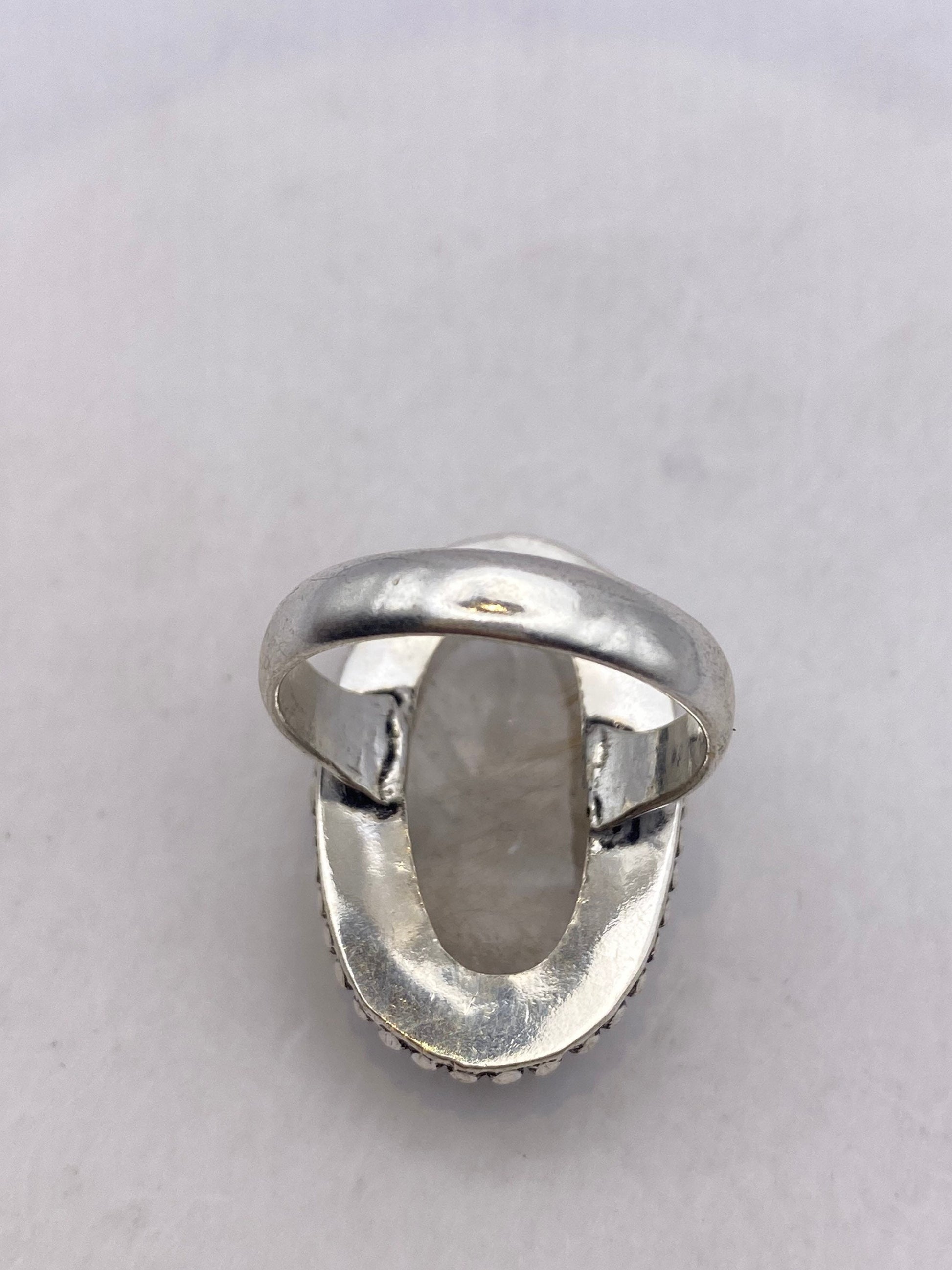 Vintage Gold Rutile Quartz Boho Cocktail Ring