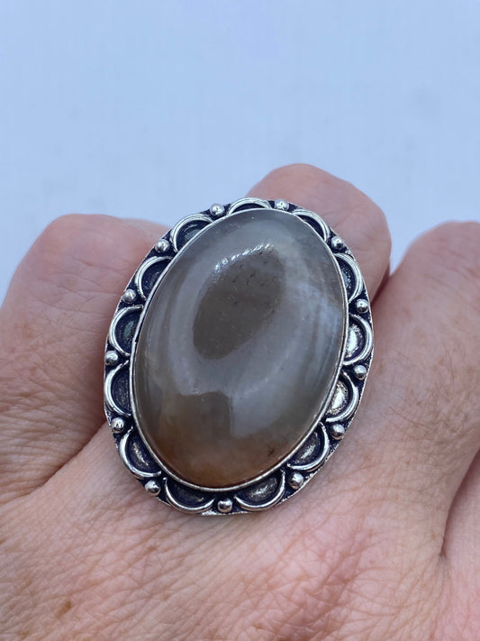 Vintage Bronze Carnelian Silver Bronze Ring