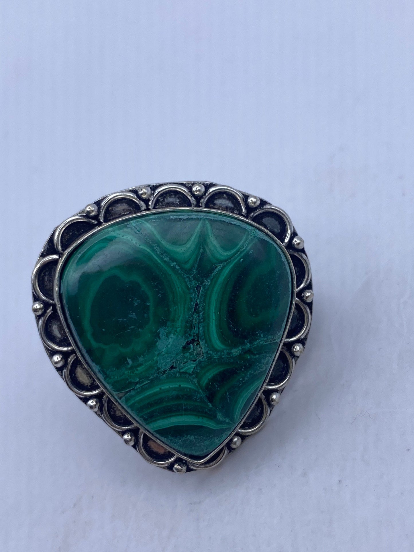 Vintage malachite Ring Size 7