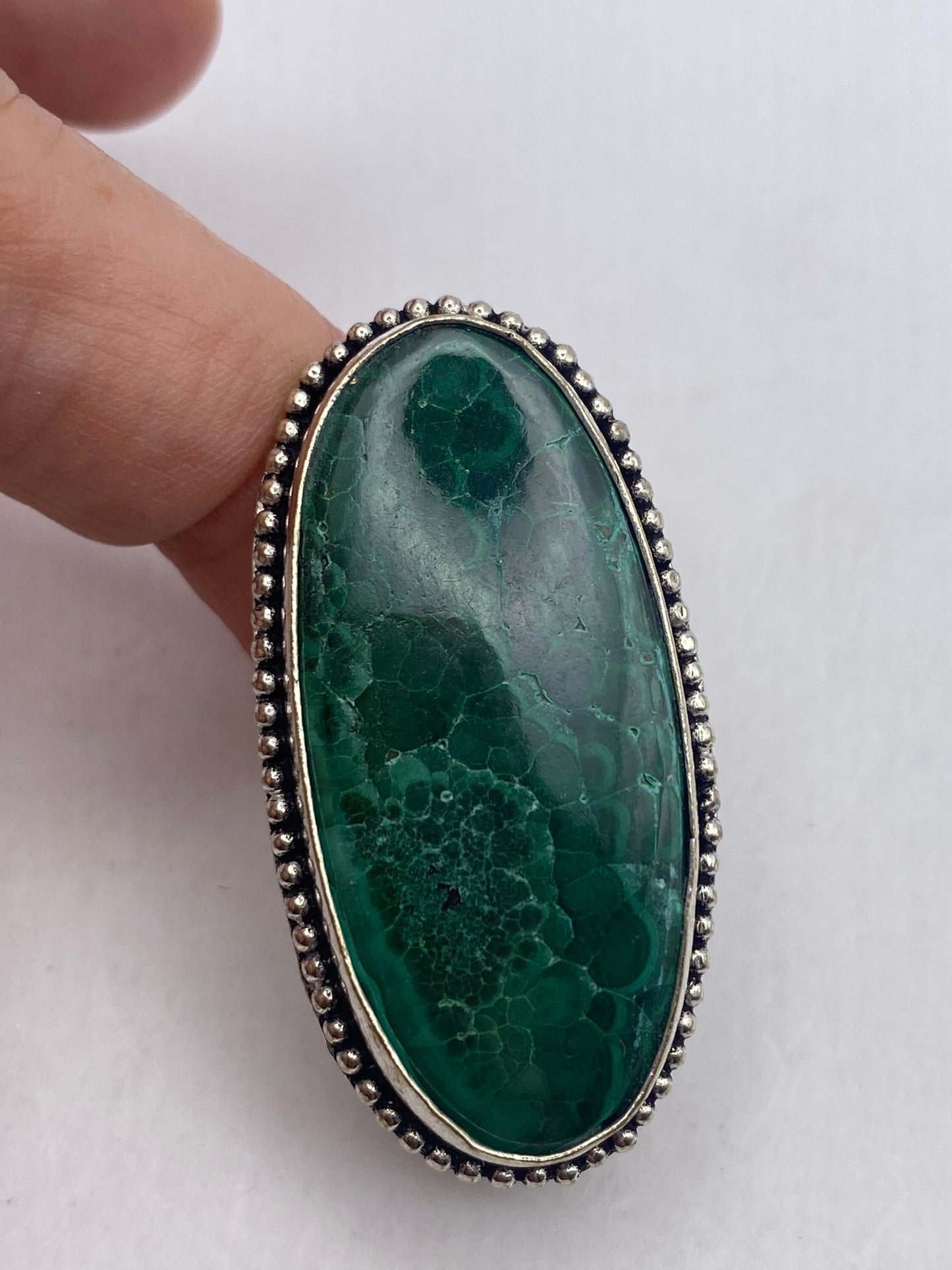 Vintage malachite Ring Size 6.5