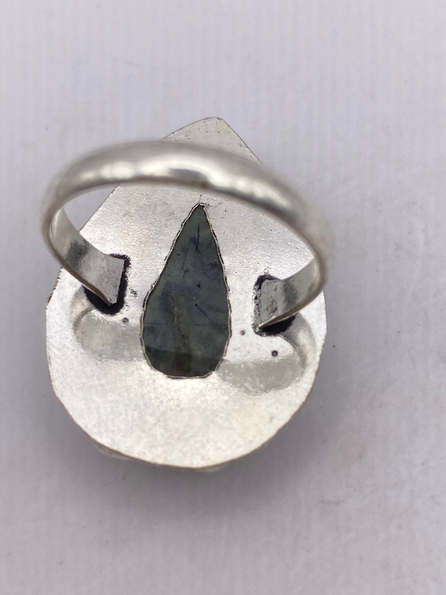 Vintage Green Moss Agate Cocktail Ring