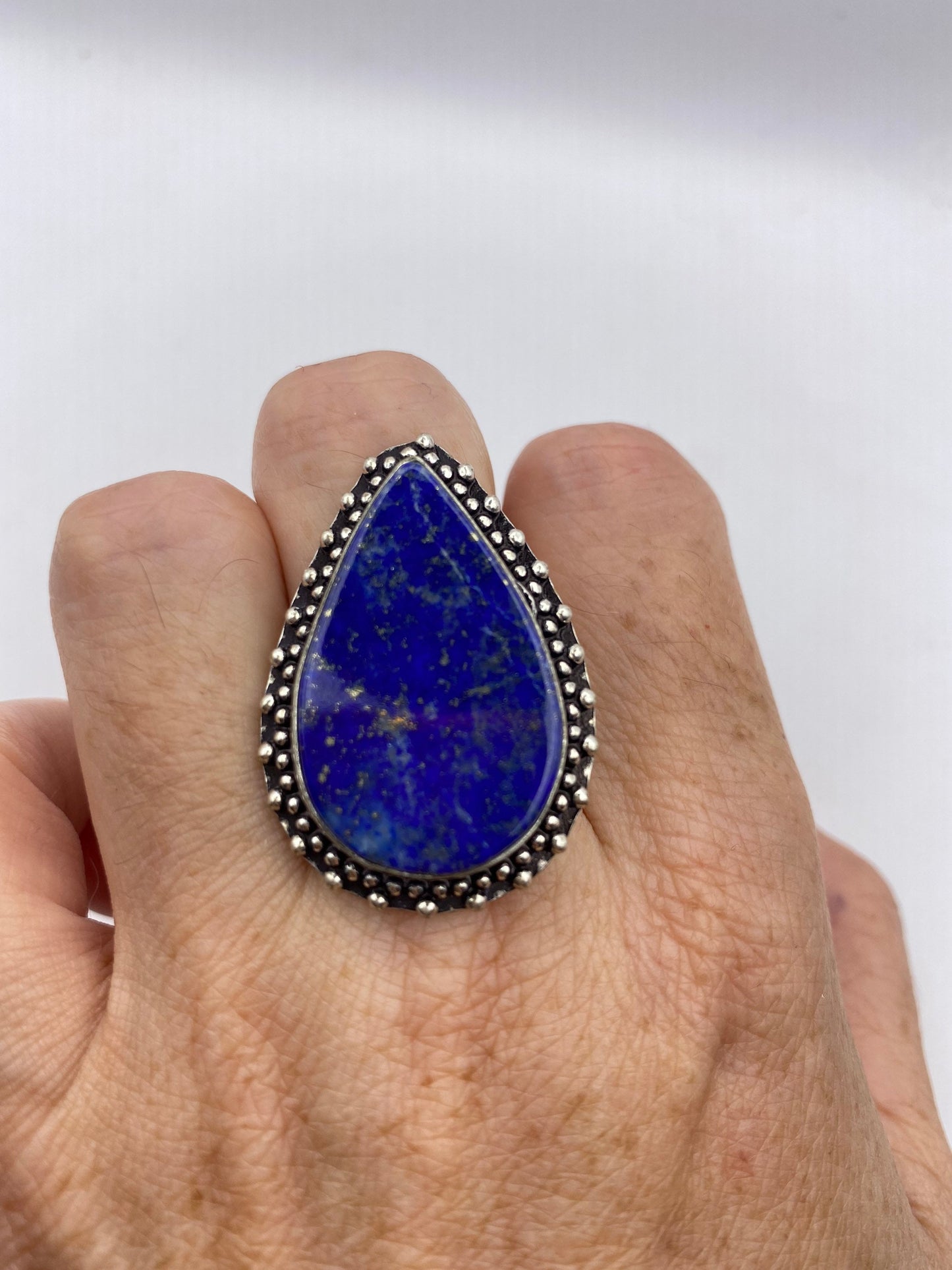 Vintage Blue Genuine Lapis Lazuli Ring