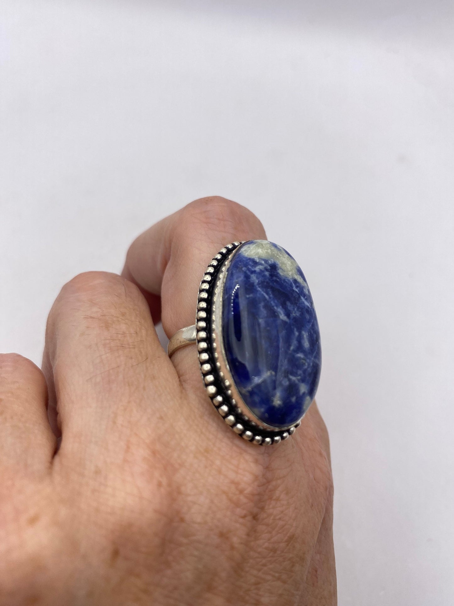 Vintage Blue Genuine Lapis Lazuli Ring