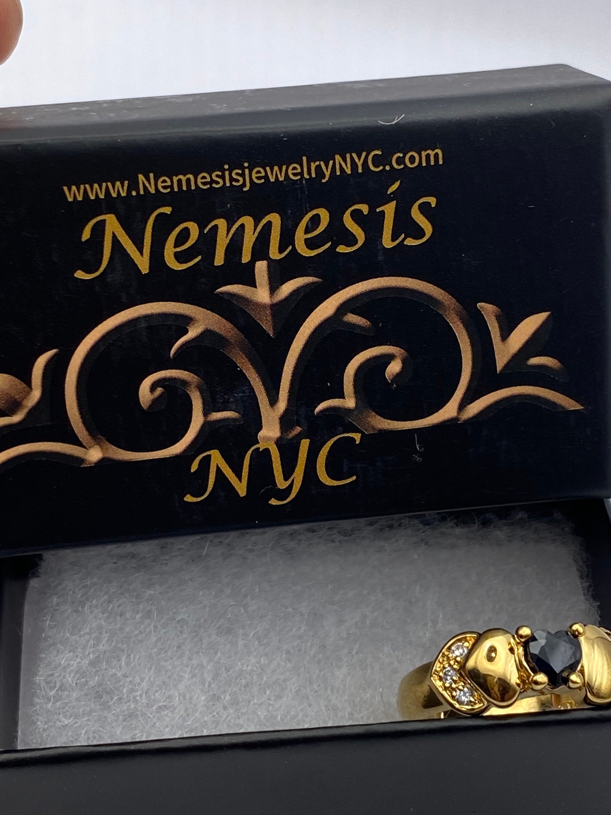 Vintage Blue Sapphire with Diamond Ring Golden 925 Sterling Silver