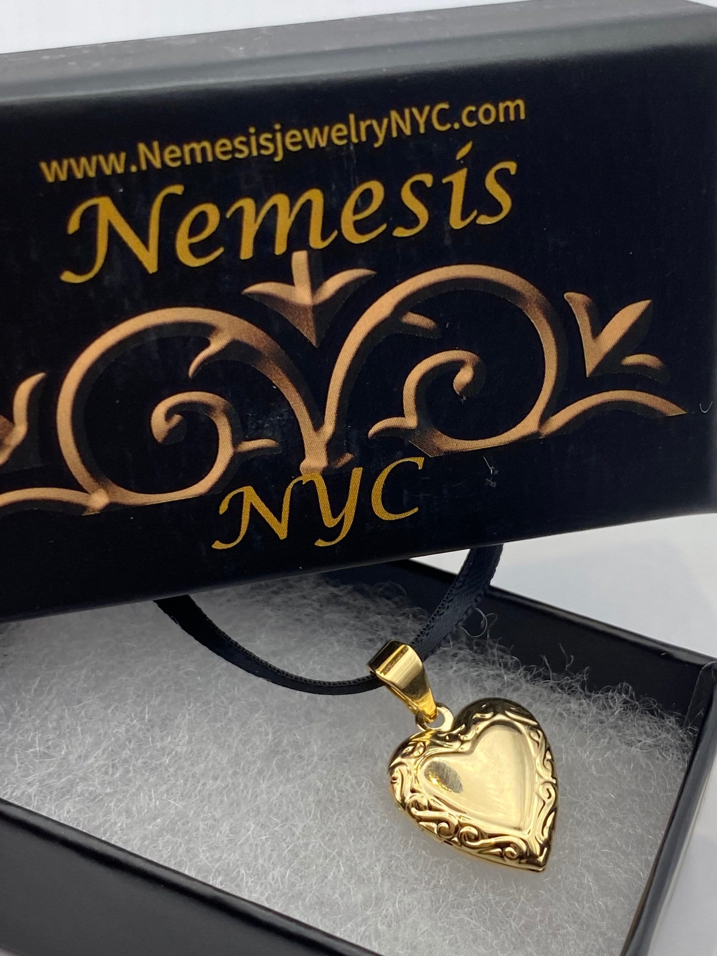 Vintage Heart Locket Choker Gold Filled Necklace