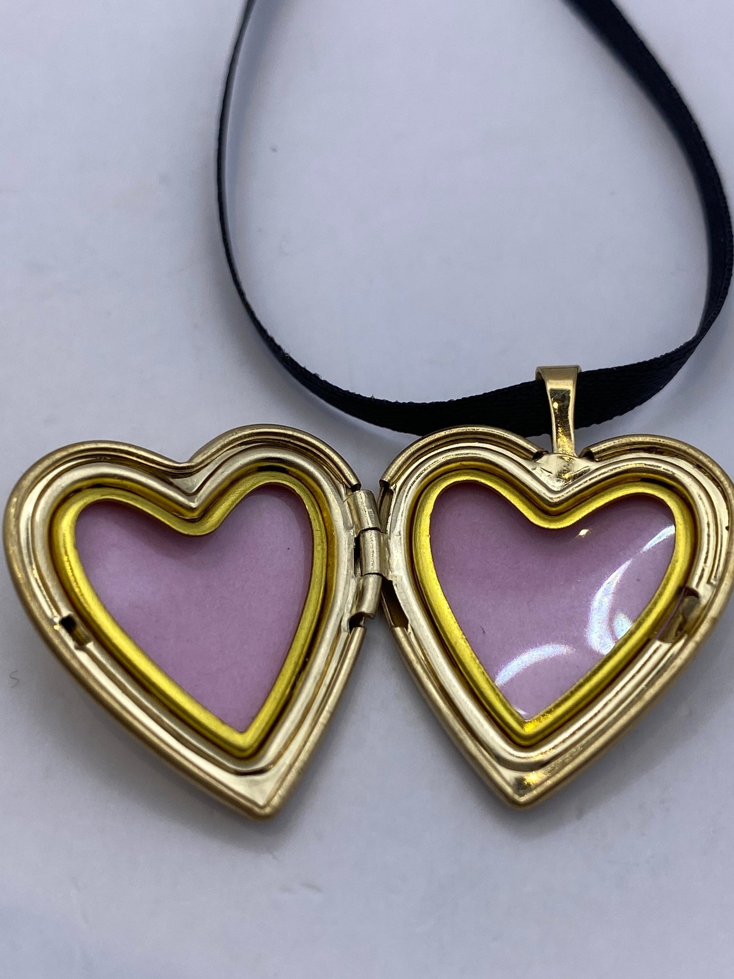 Vintage Heart Locket Choker | 9k Gold Filled, Diamond Star
