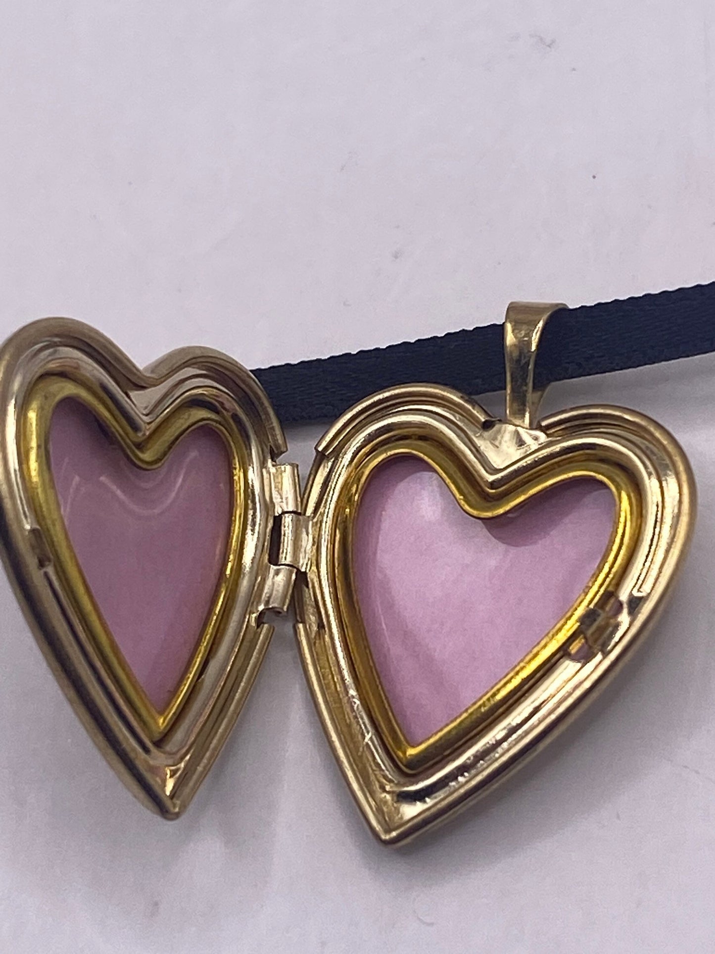 Vintage Heart Locket Choker Gold Filled MOM Necklace