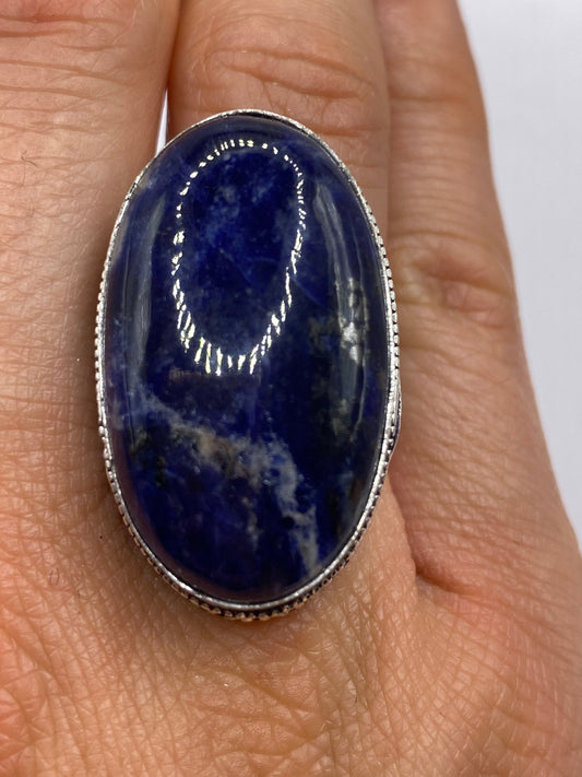 Vintage Blue Genuine Lapis Lazuli Ring
