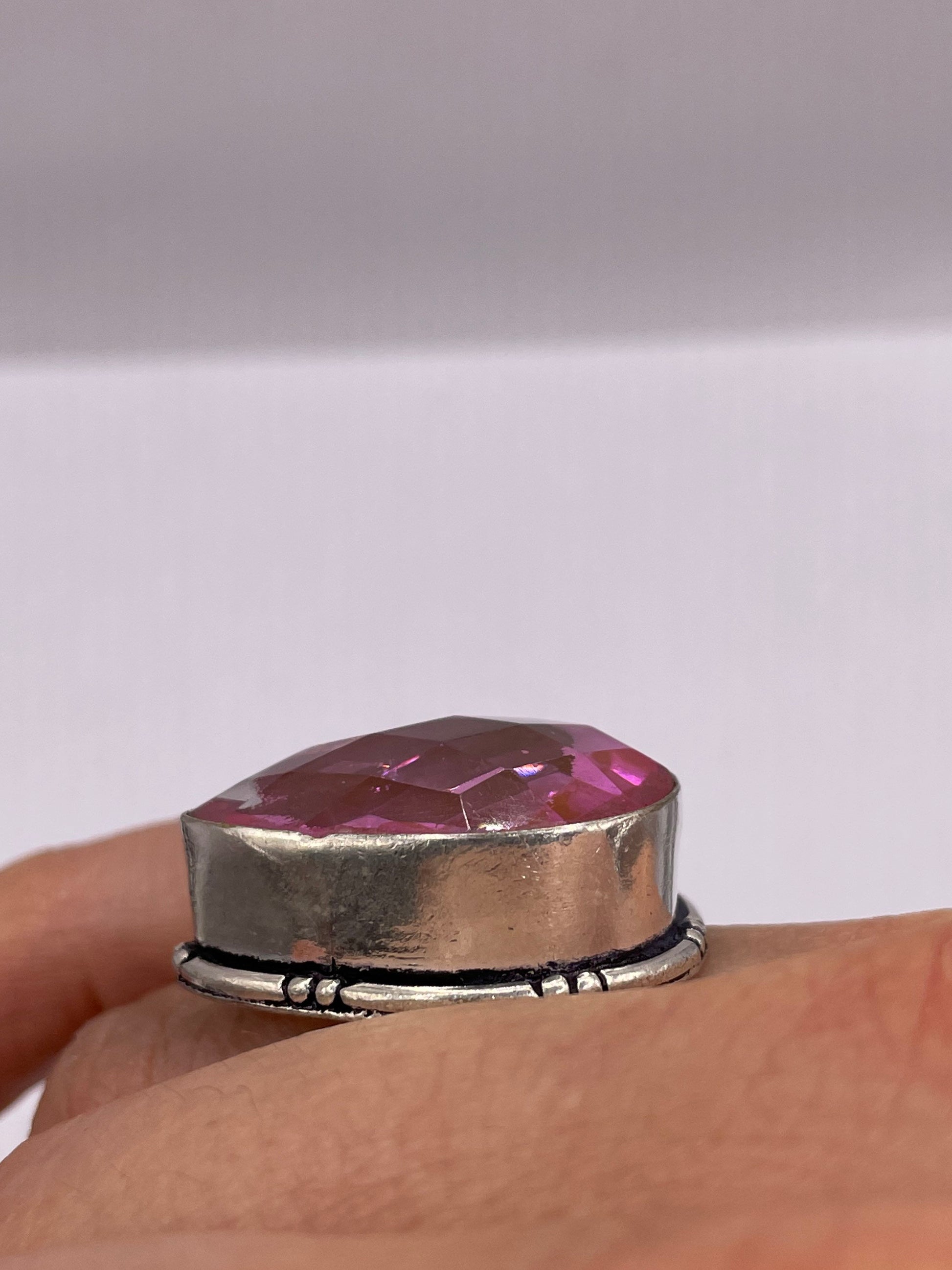 Vintage Cherry Glass Cocktail Ring