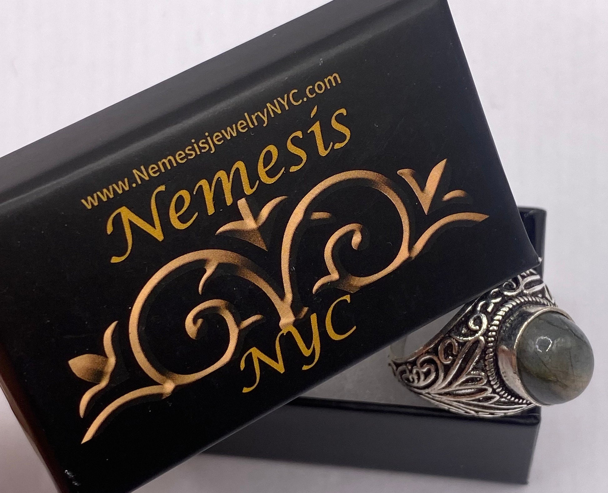 Vintage Rainbow Labradorite Statement Ring