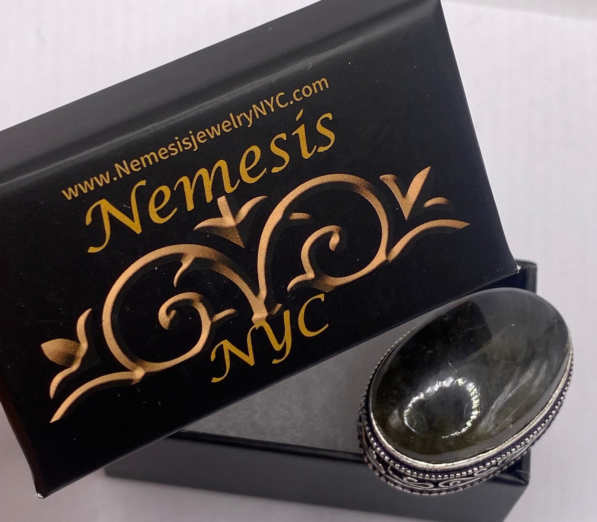 Vintage Rainbow Labradorite Statement Ring