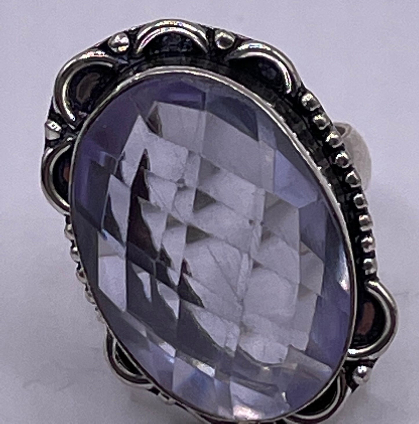 Vintage Antique Glass Cocktail Ring