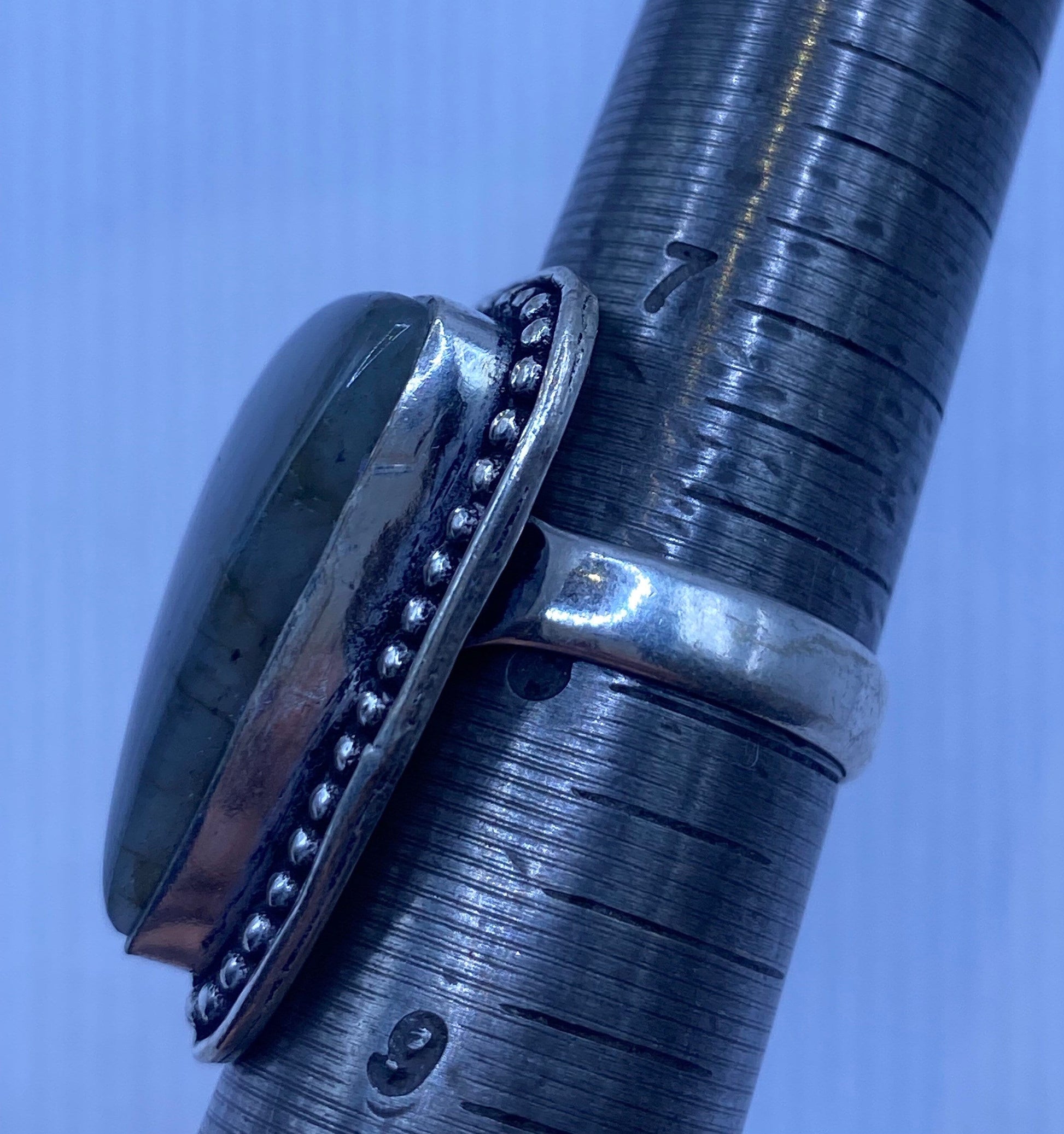 Vintage Rainbow Labradorite Statement Ring