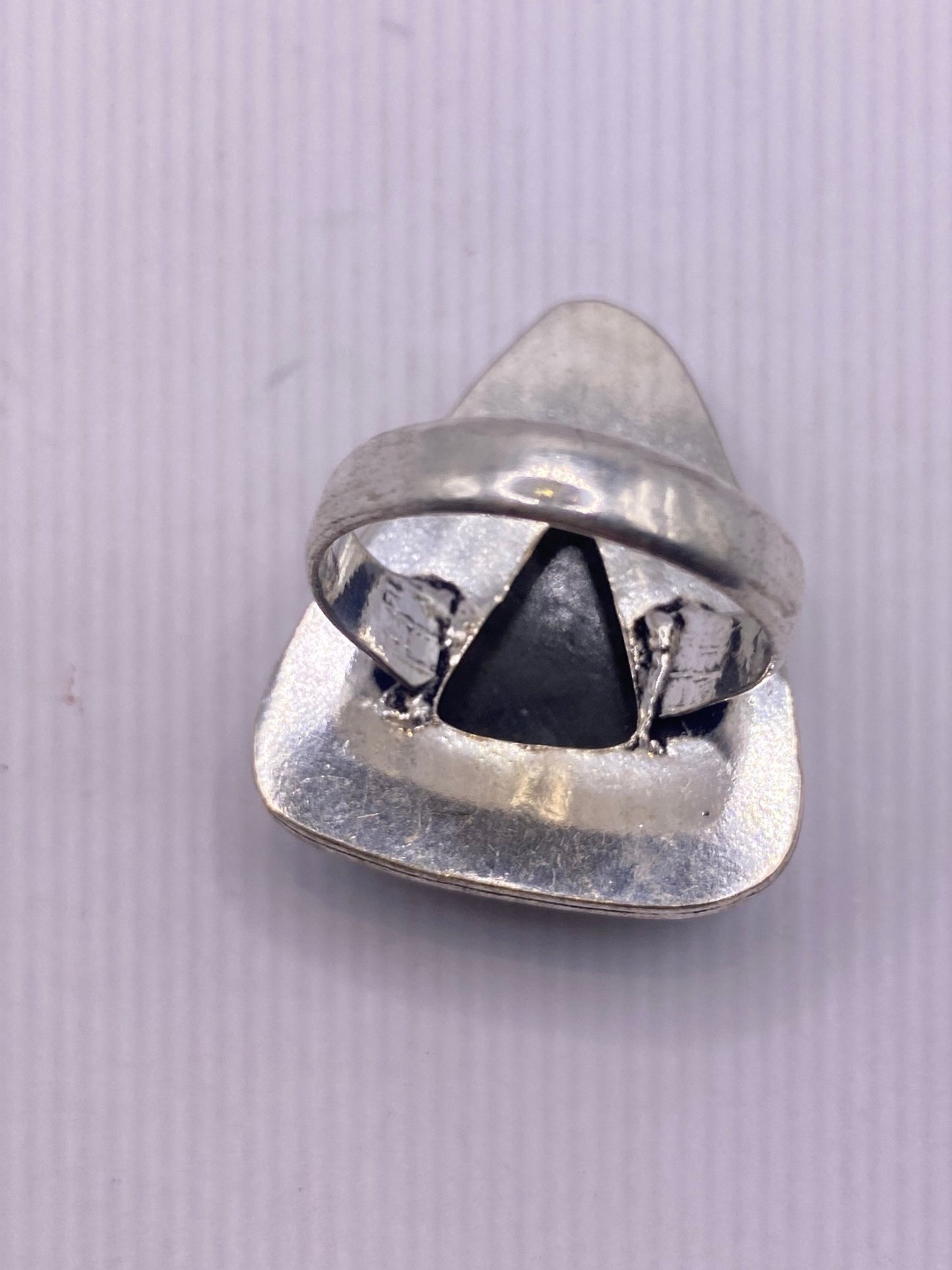 Vintage Rainbow Labradorite Statement Ring