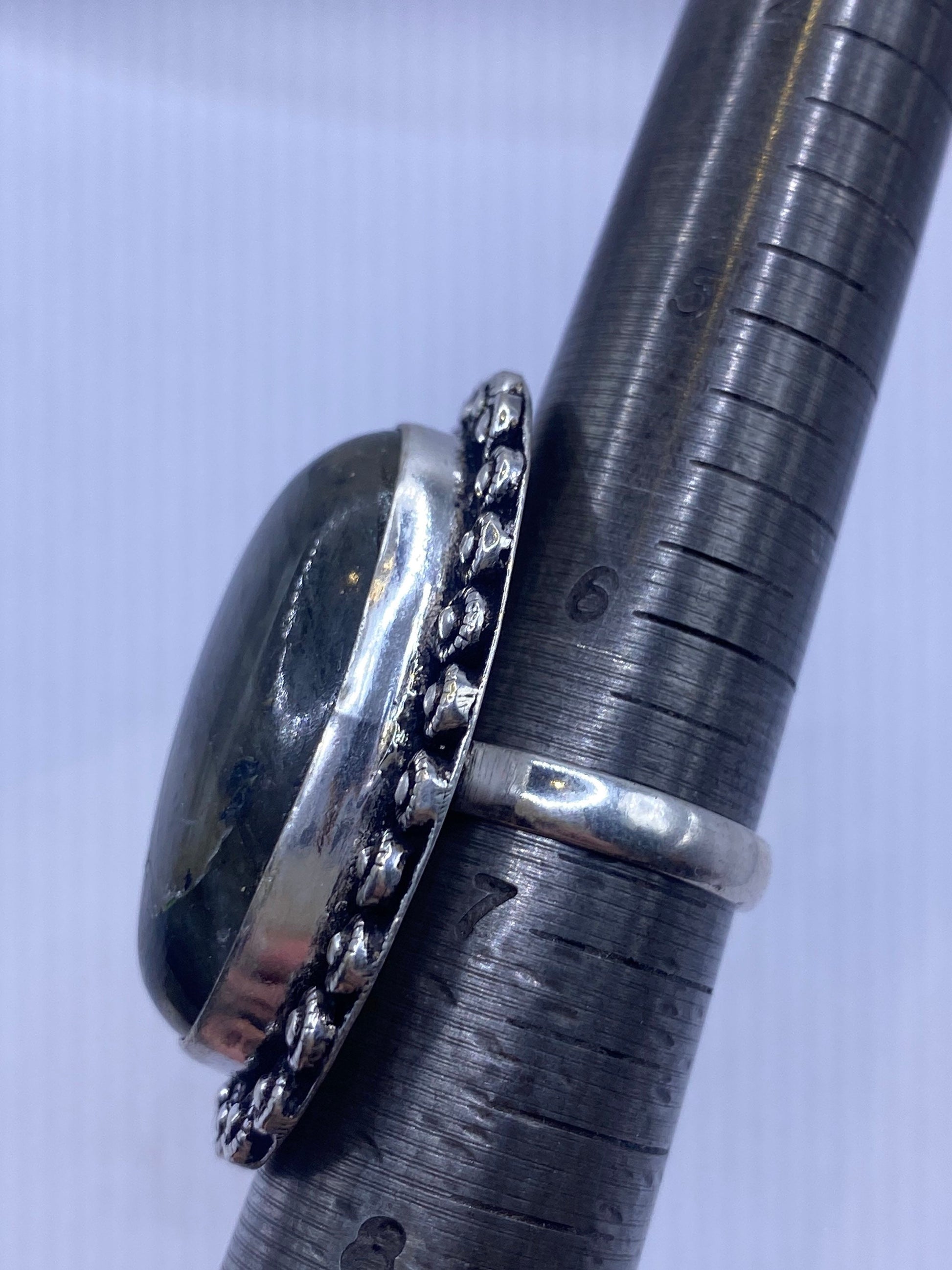 Vintage Rainbow Labradorite Statement Ring