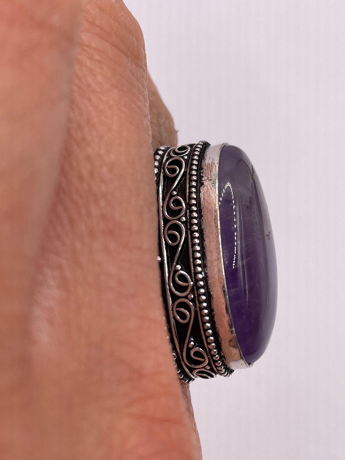 Vintage Genuine Amethyst Ring Size 7.25