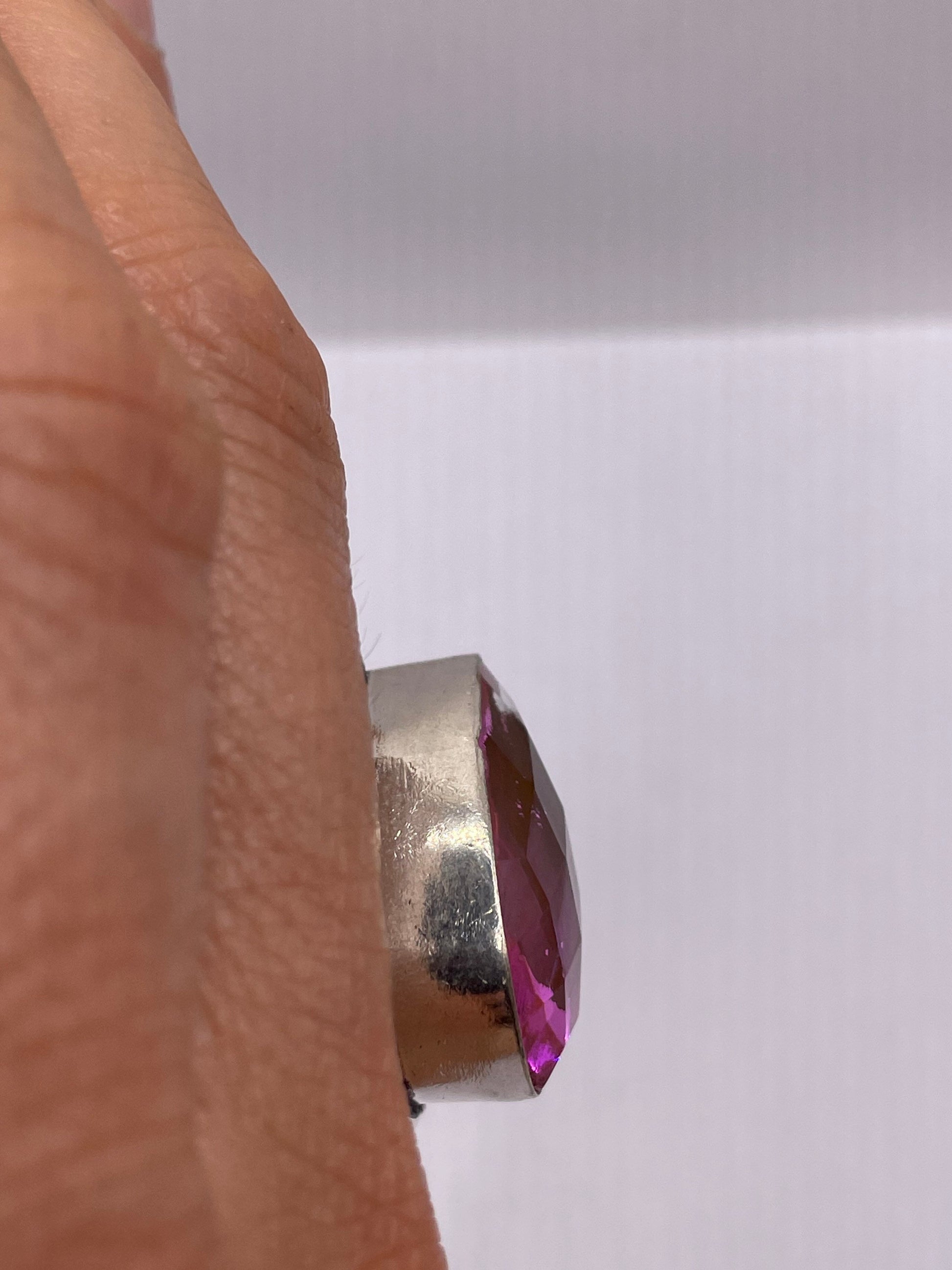 Vintage Cherry Glass Cocktail Ring