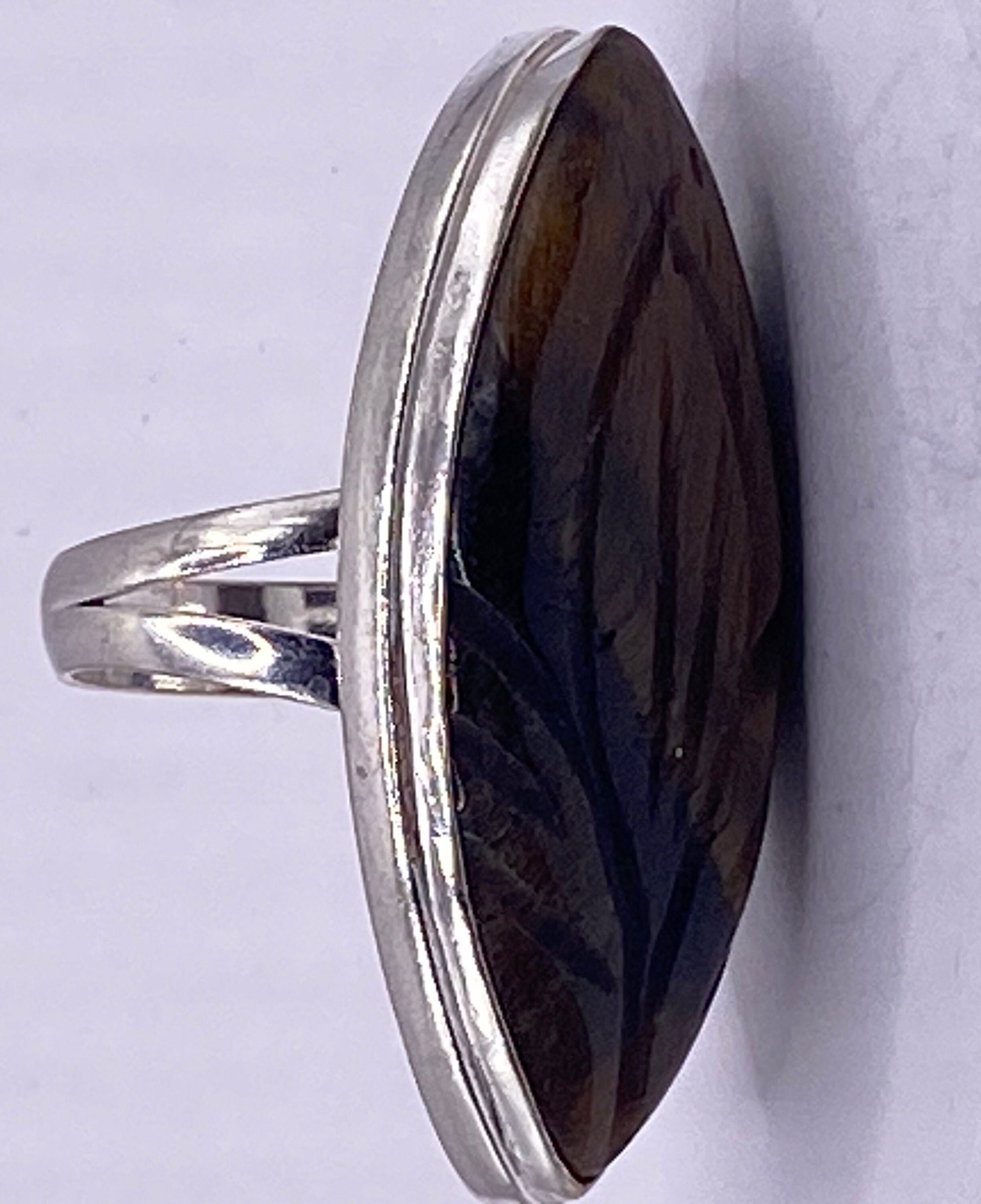 Vintage Tigers Eye Stone Silver Ring