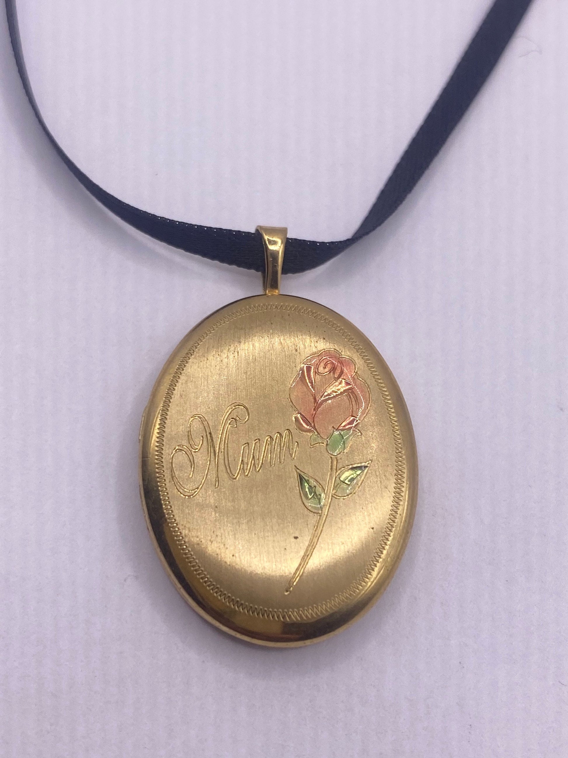 Vintage Locket Choker Gold Filled Love Necklace