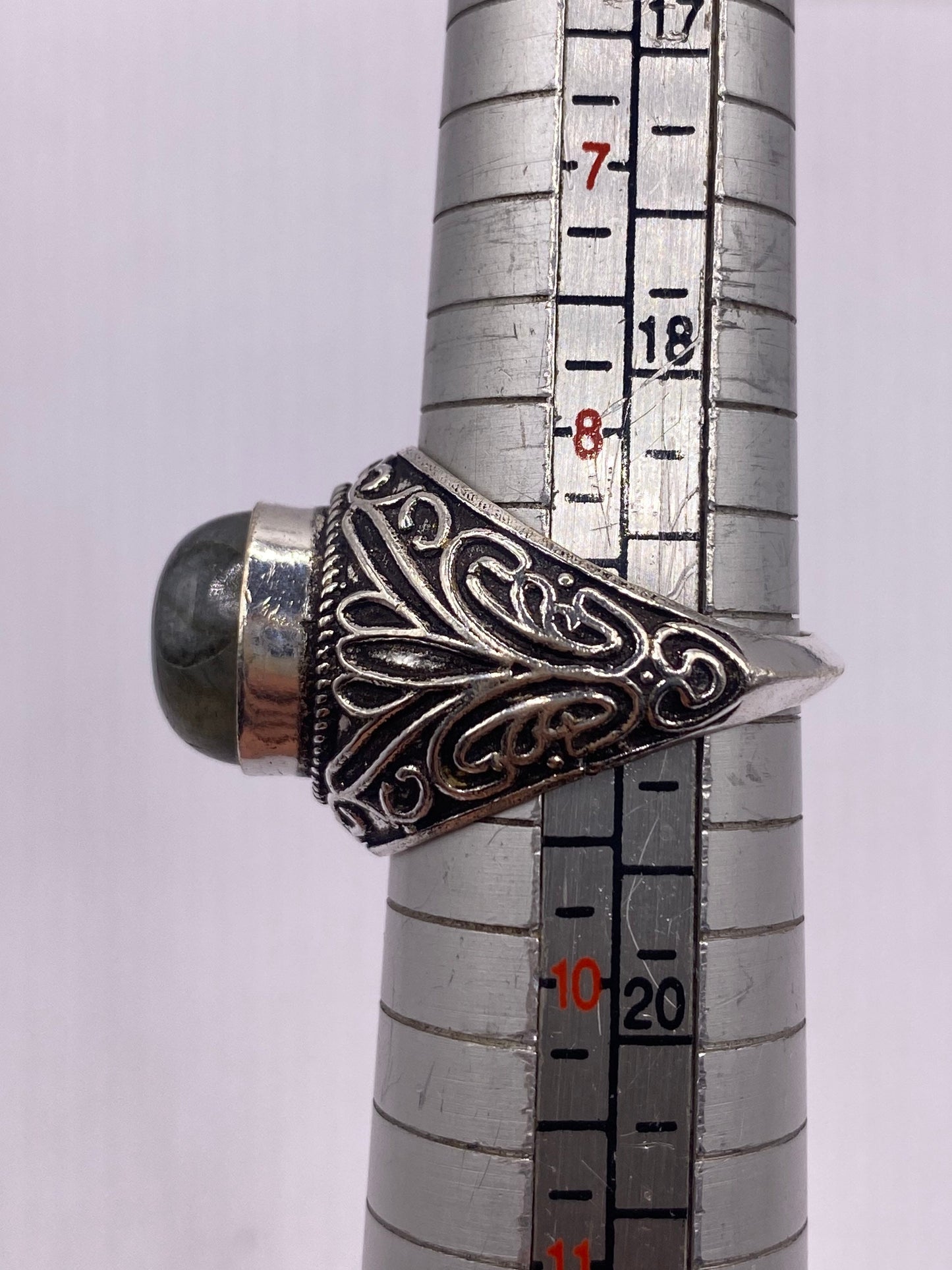 Vintage Rainbow Labradorite Statement Ring