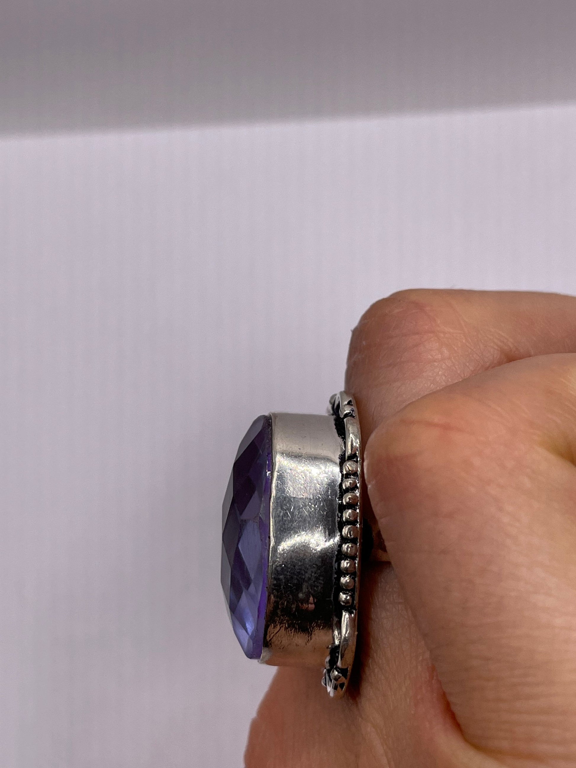 Vintage Antique Glass Cocktail Ring