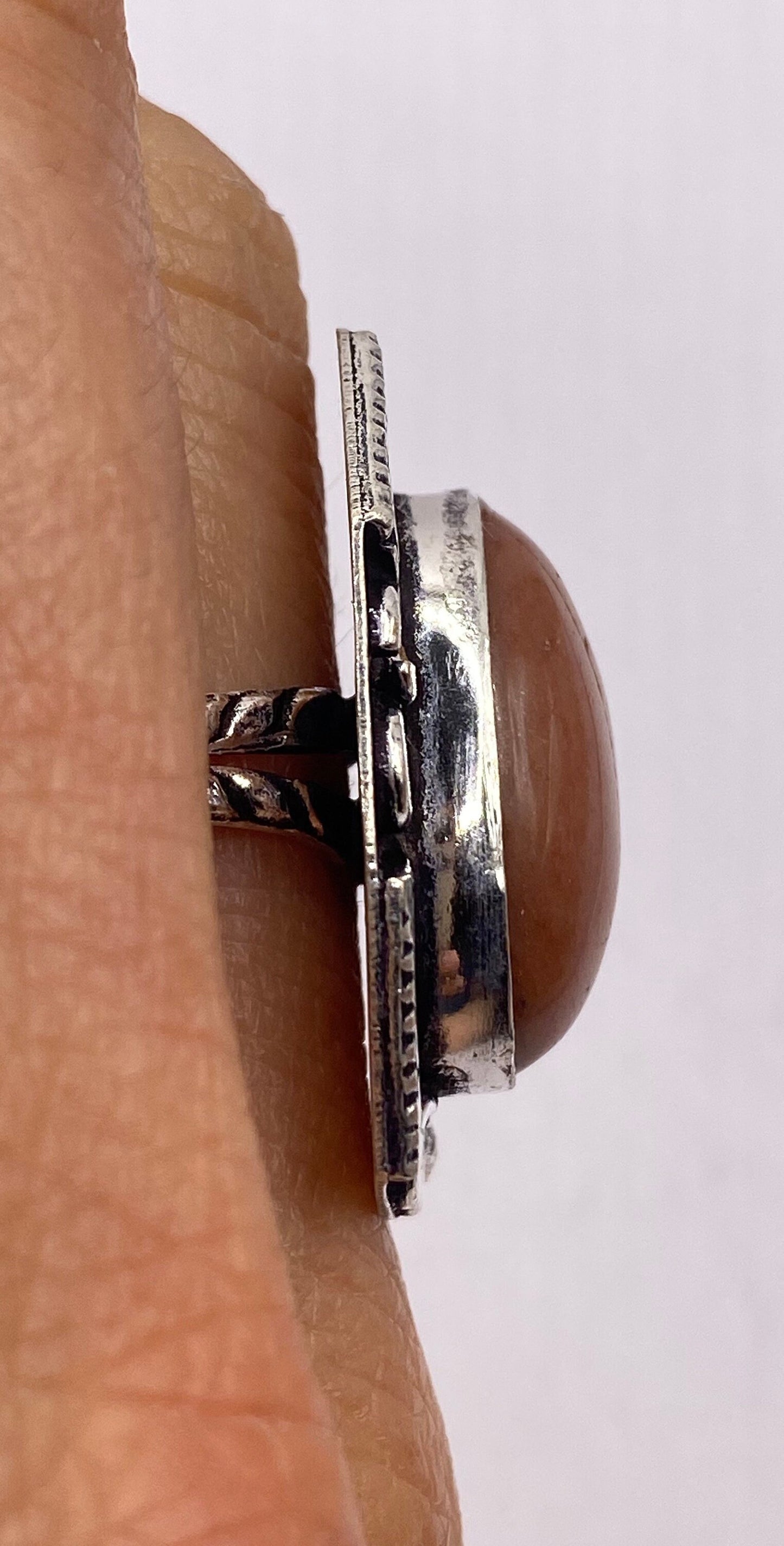 Vintage Genuine Red Jasper Statement Ring