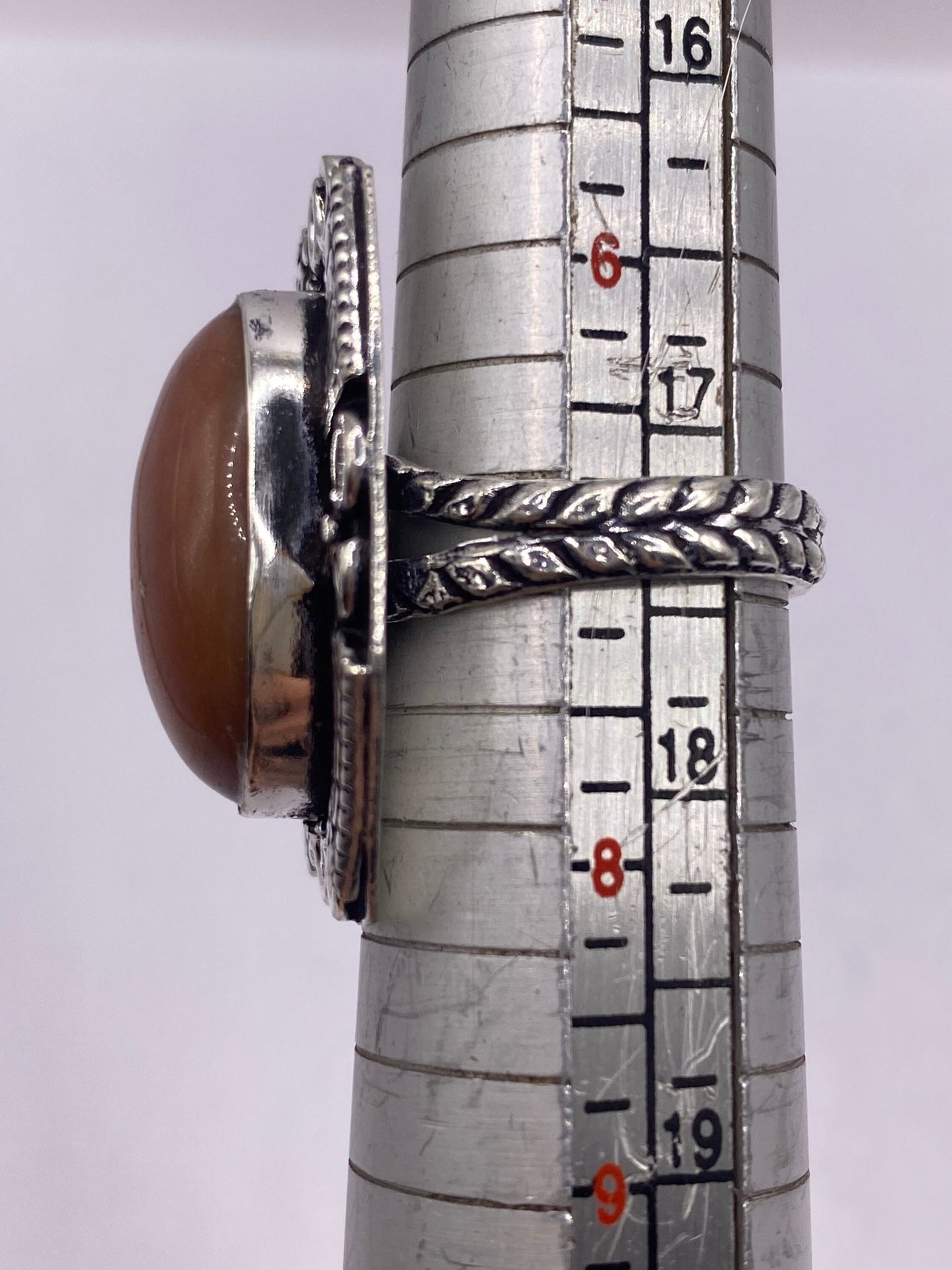 Vintage Genuine Red Jasper Statement Ring