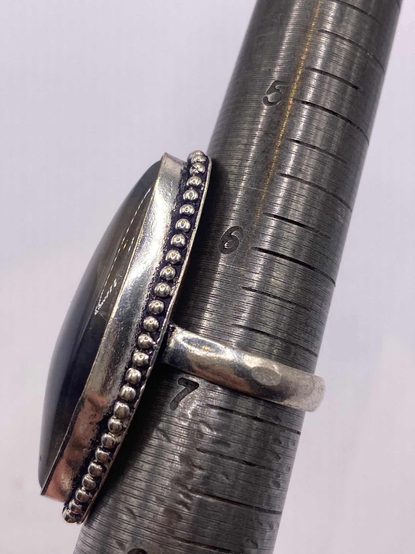 Vintage Rainbow Labradorite Statement Ring