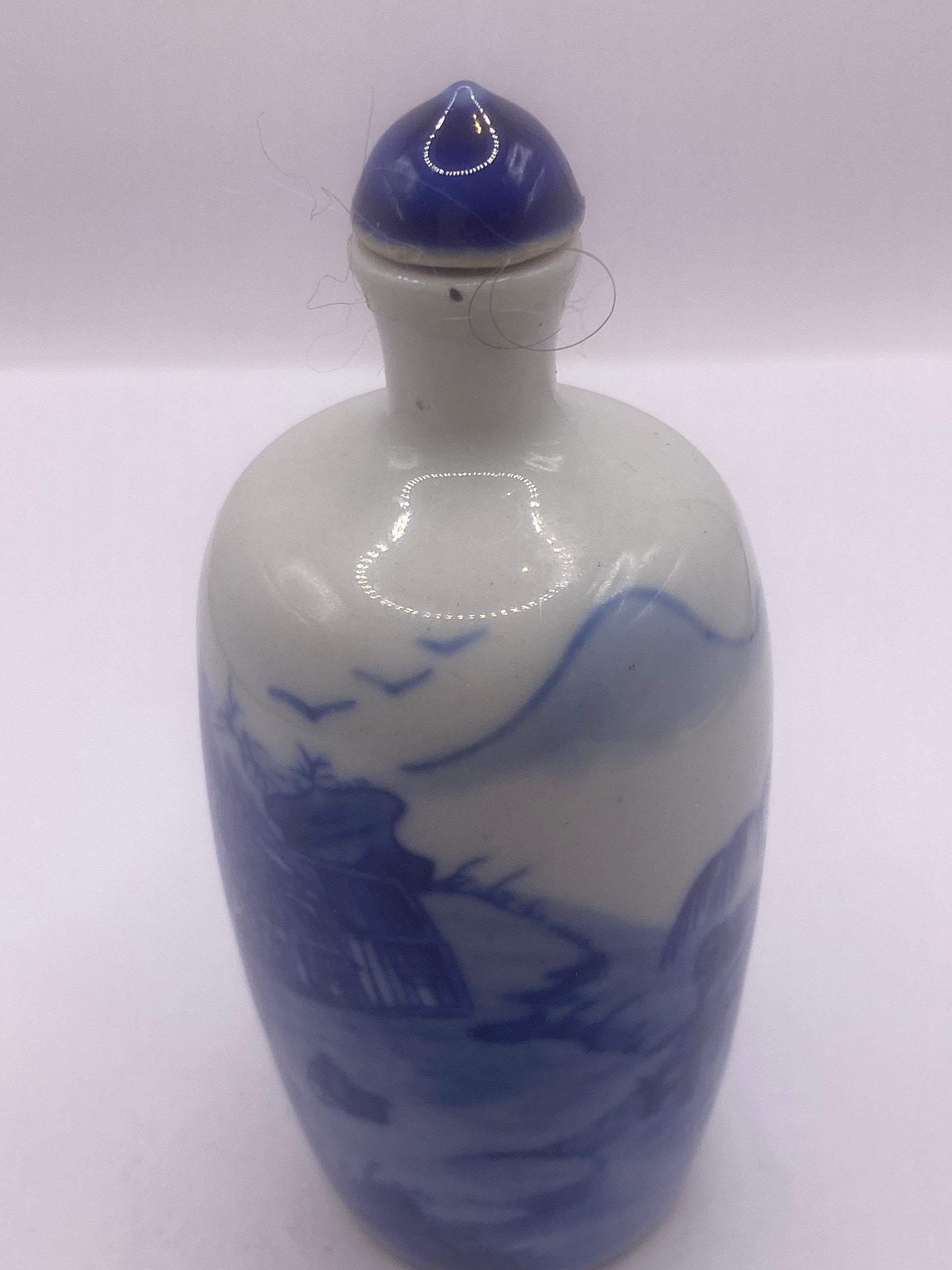 Vintage Dragon Bottle Snuff Perfume Flask Hand Painted Porcelain