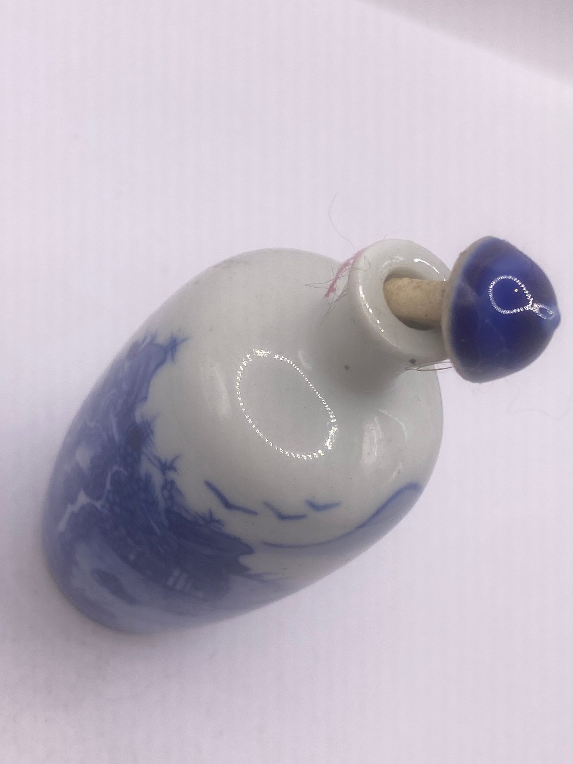 Vintage Dragon Bottle Snuff Perfume Flask Hand Painted Porcelain