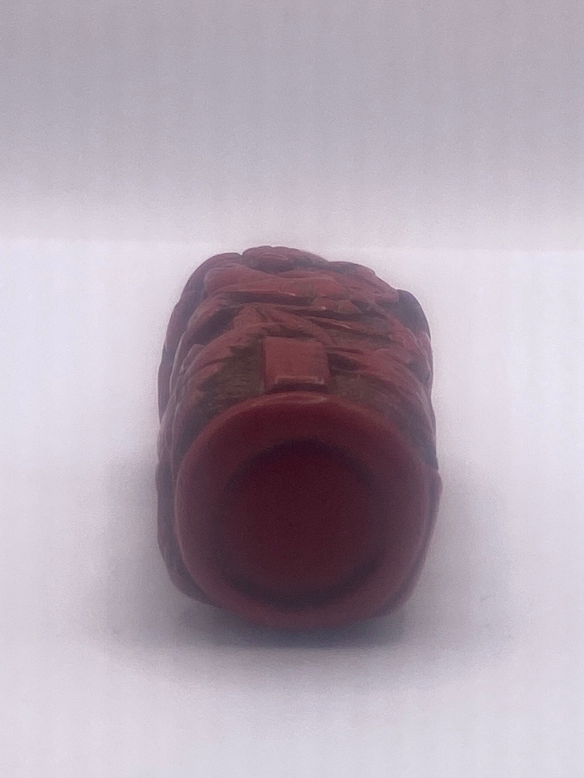 Vintage Dragon Bottle Snuff Perfume Flask Cinnabar Resin