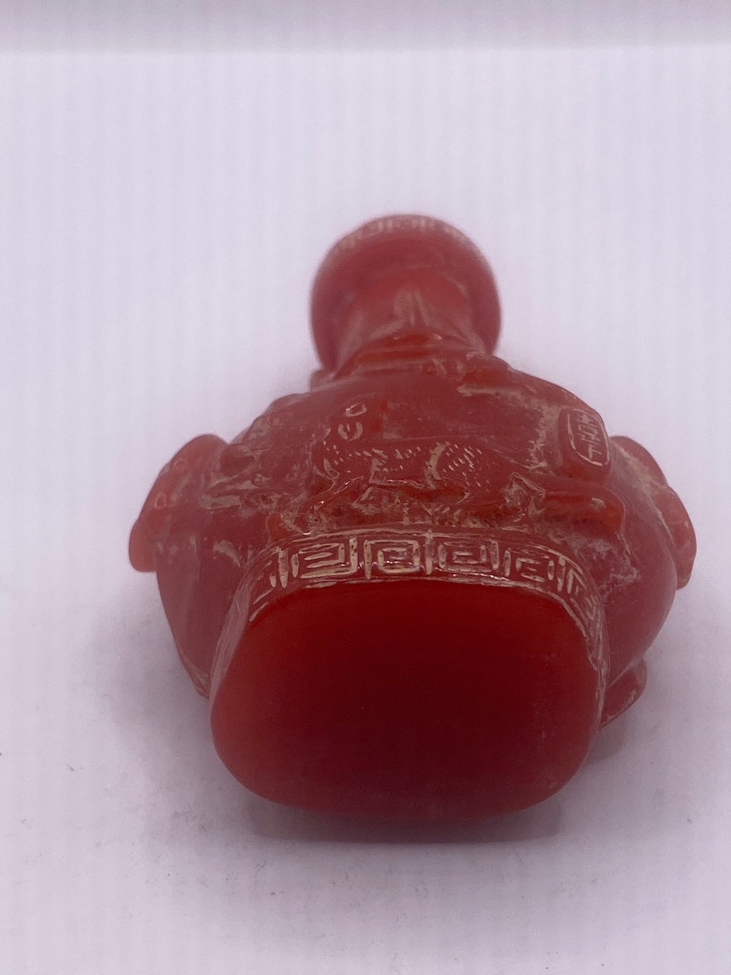 Vintage Dragon Bottle Snuff Perfume Flask Cinnabar Resin