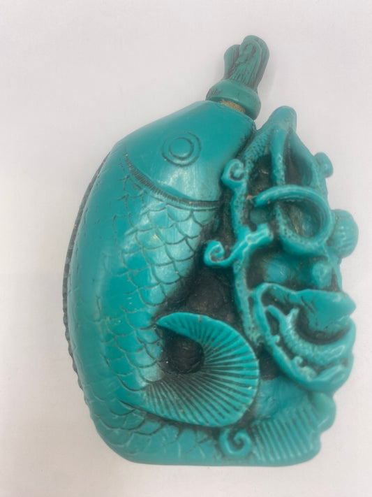 Vintage Bird Bottle Snuff Perfume Flask Cinnabar Resin