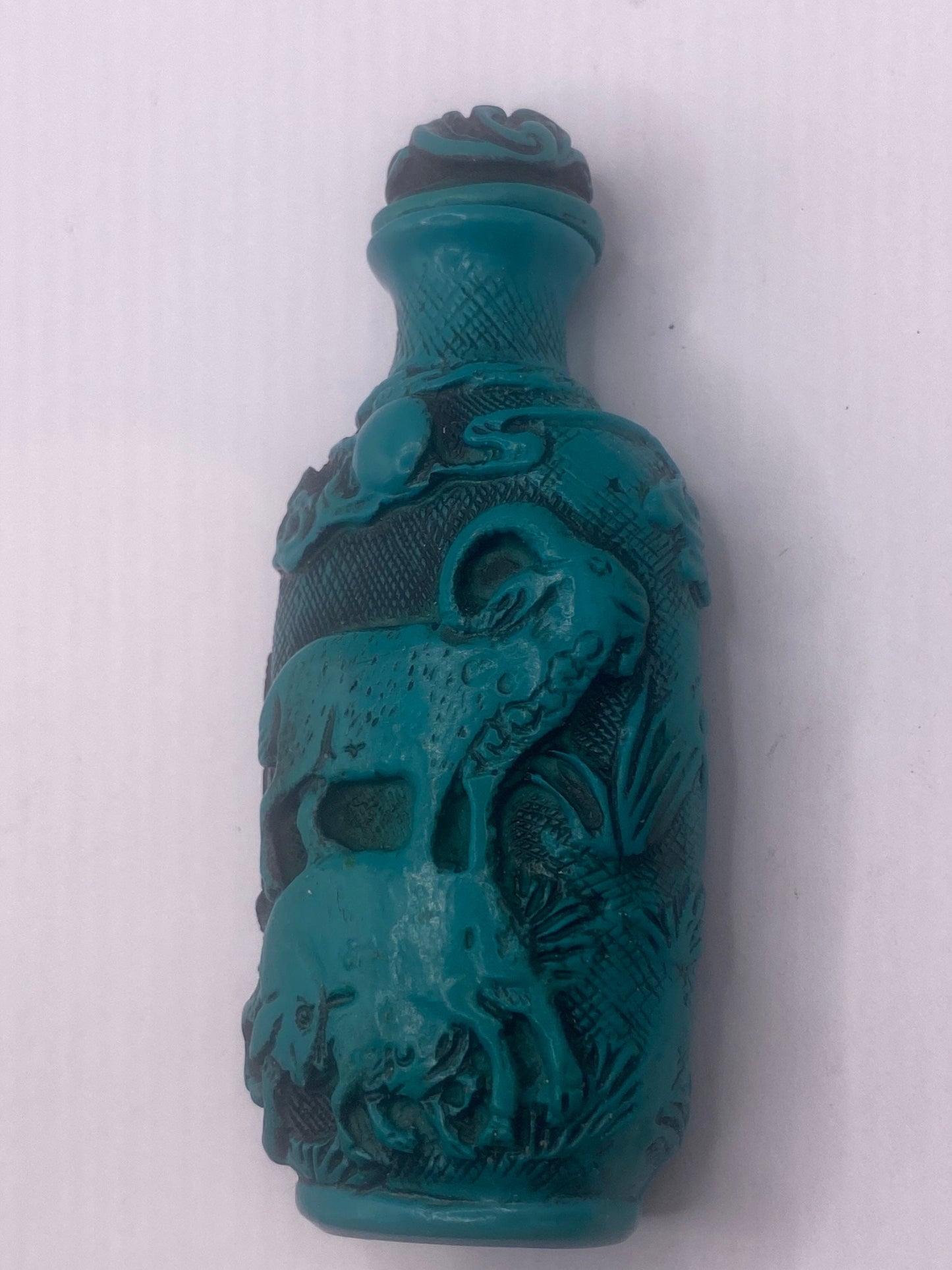 Vintage Bird Bottle Snuff Perfume Flask Cinnabar Resin