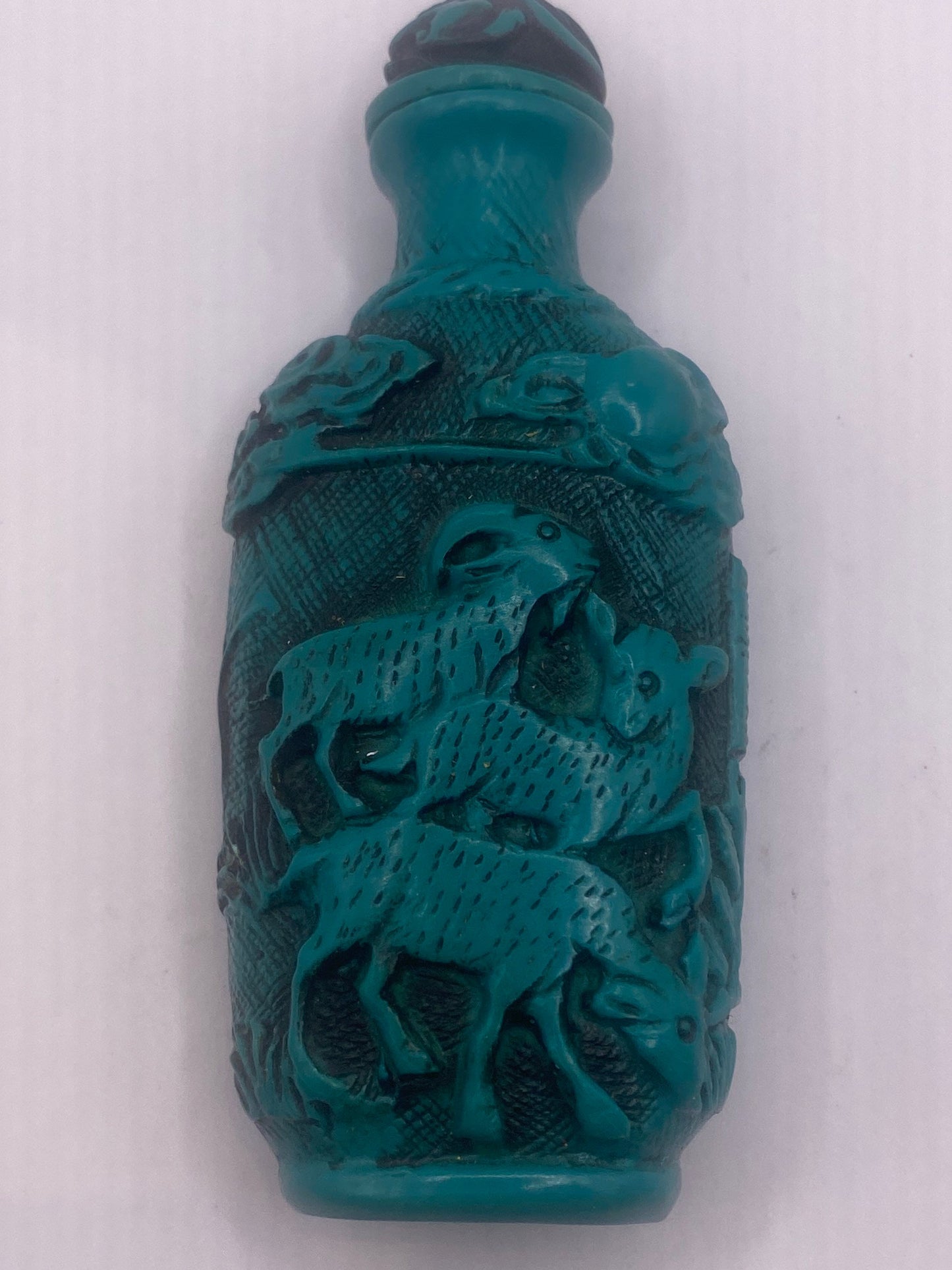 Vintage Bird Bottle Snuff Perfume Flask Cinnabar Resin