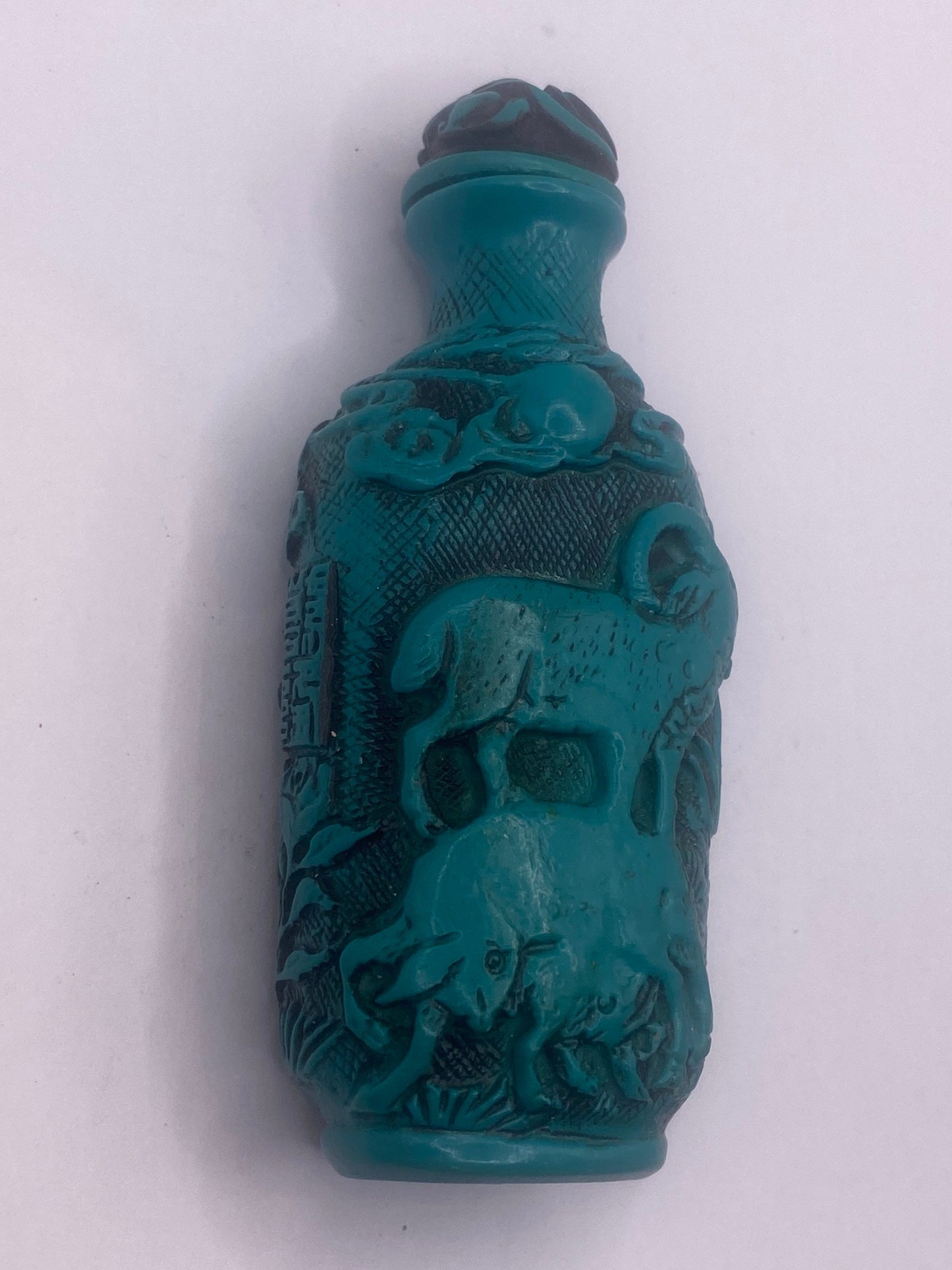 Vintage Bird Bottle Snuff Perfume Flask Cinnabar Resin