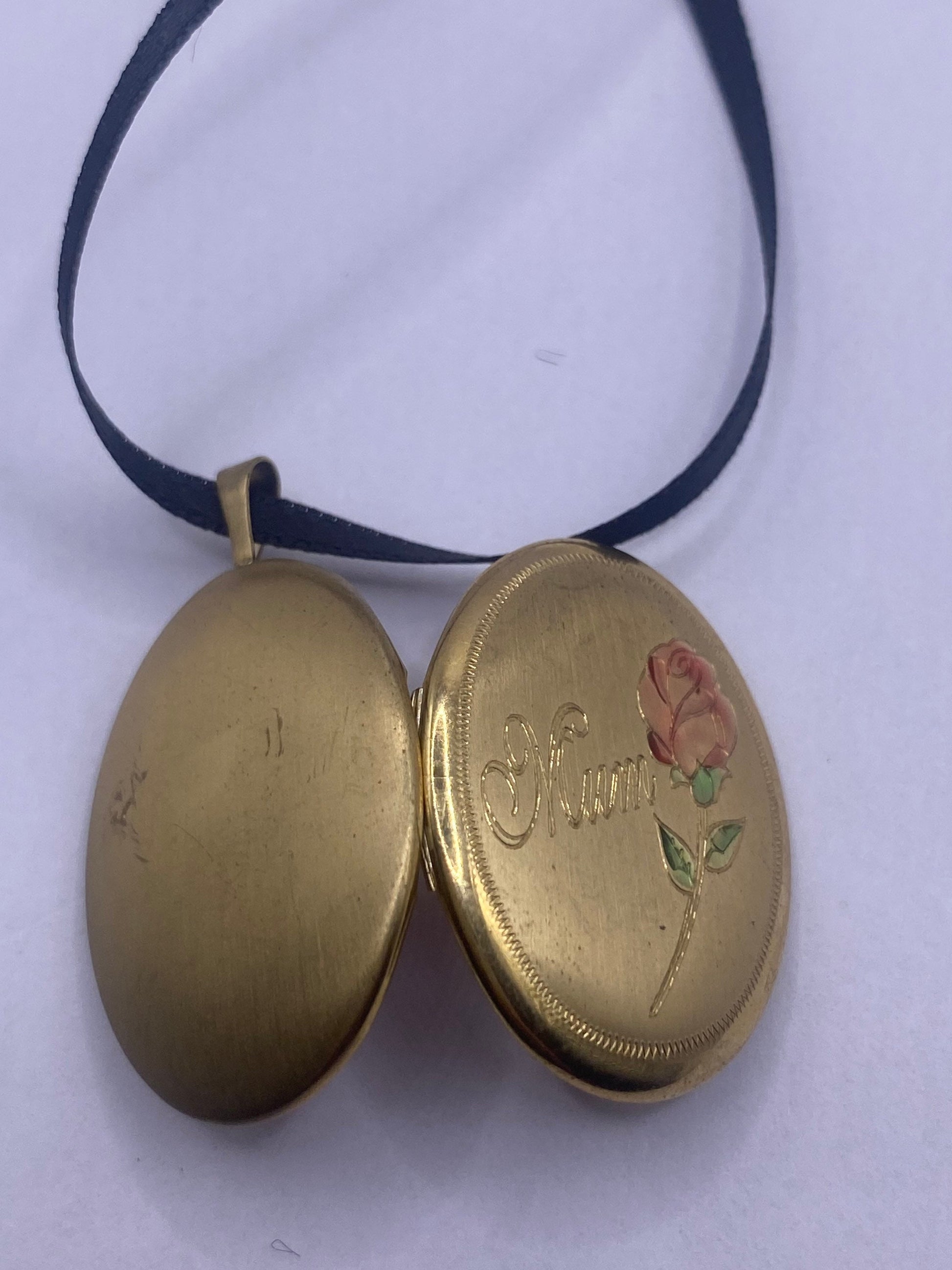 Vintage Locket Choker Gold Filled Love Necklace