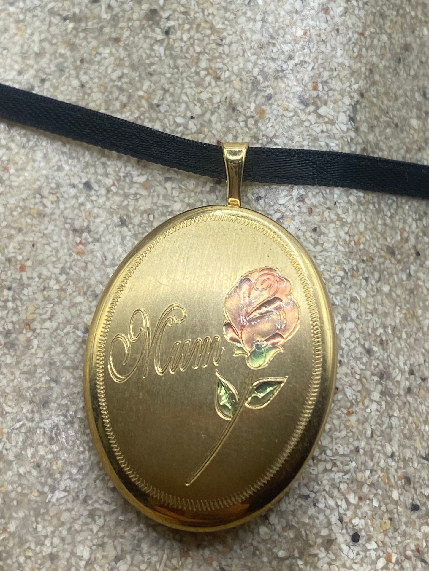 Vintage Locket Choker Gold Filled Love Necklace