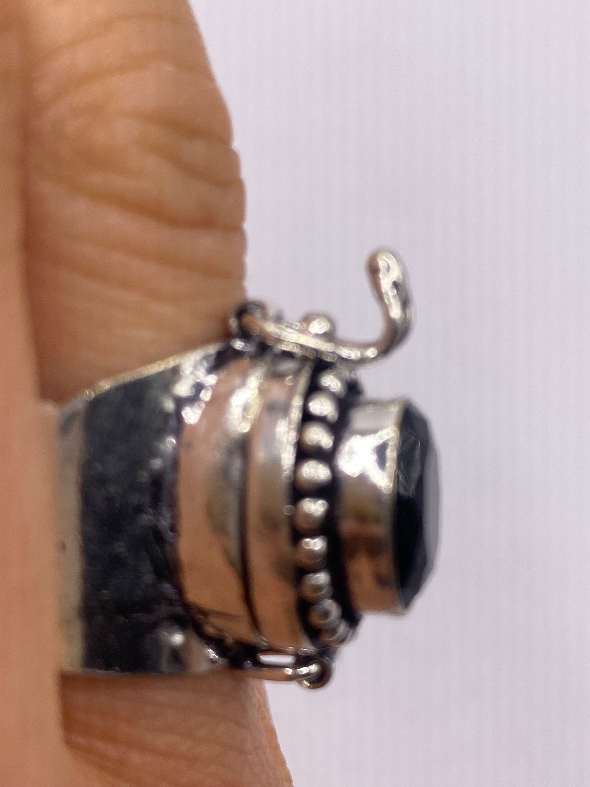 Vintage White Bronze Poison Pillbox Ring