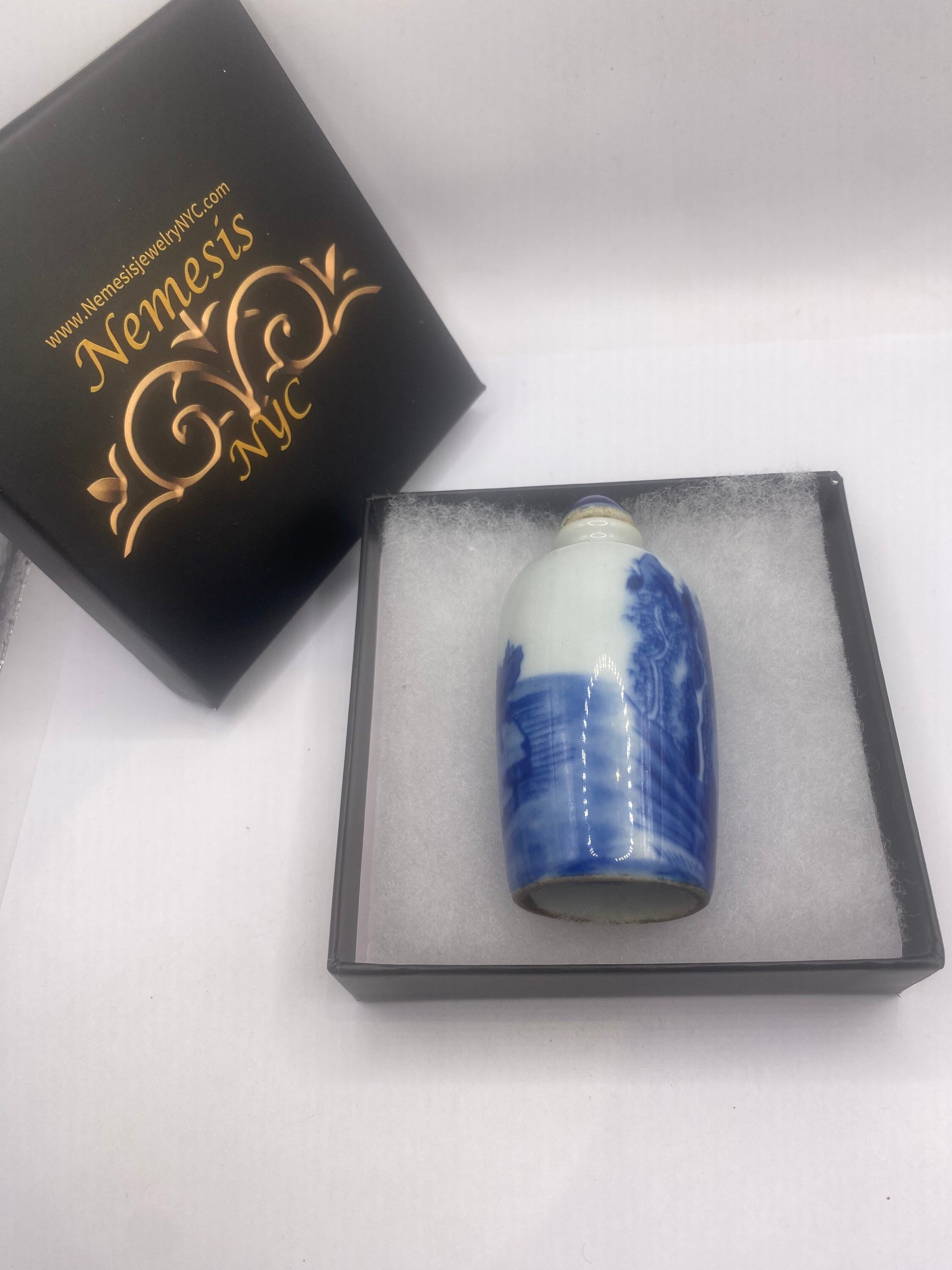 Vintage Dragon Bottle Snuff Perfume Flask Hand Painted Porcelain