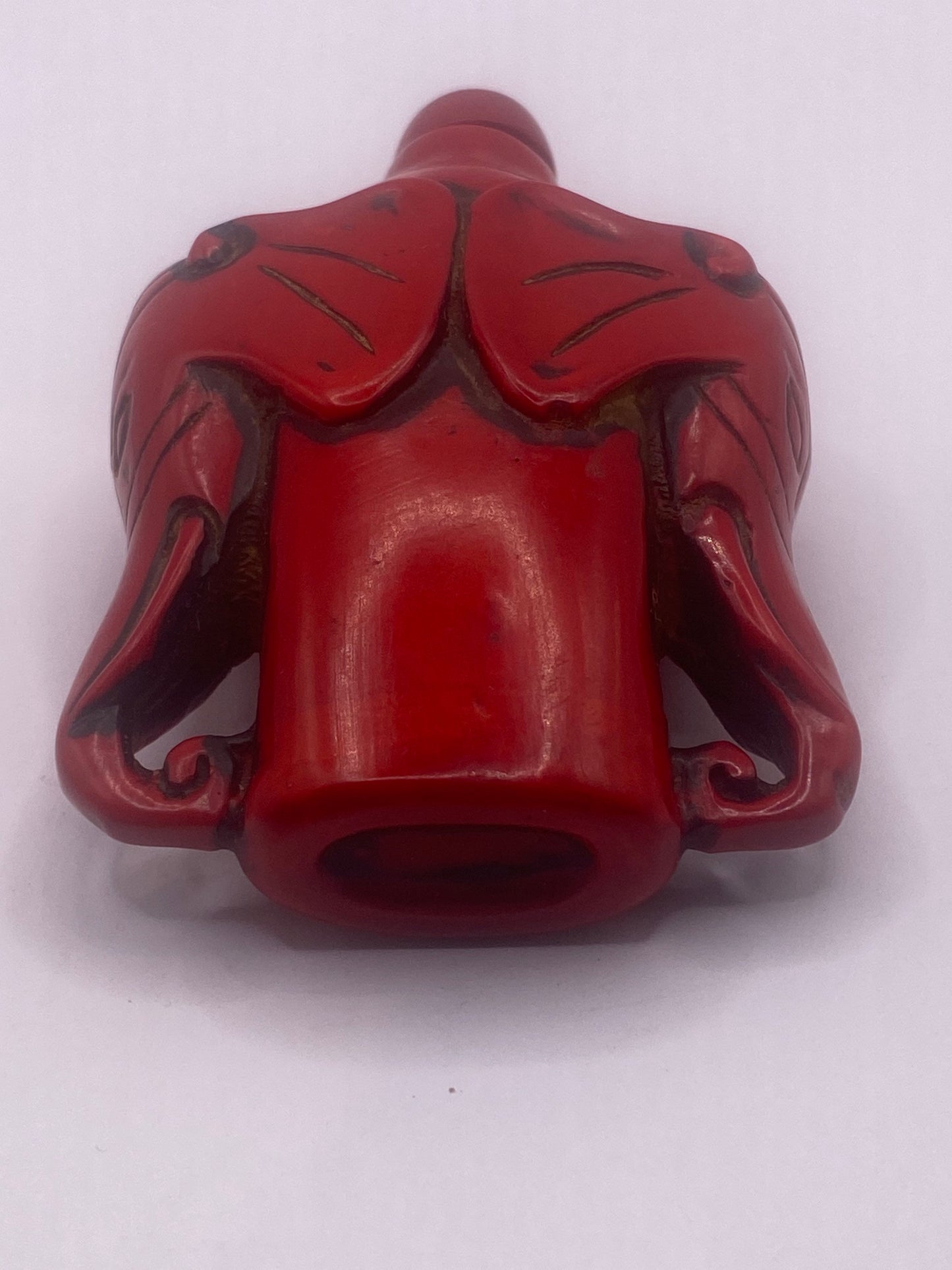 Vintage Dragon Bottle Snuff Perfume Flask Cinnabar Resin