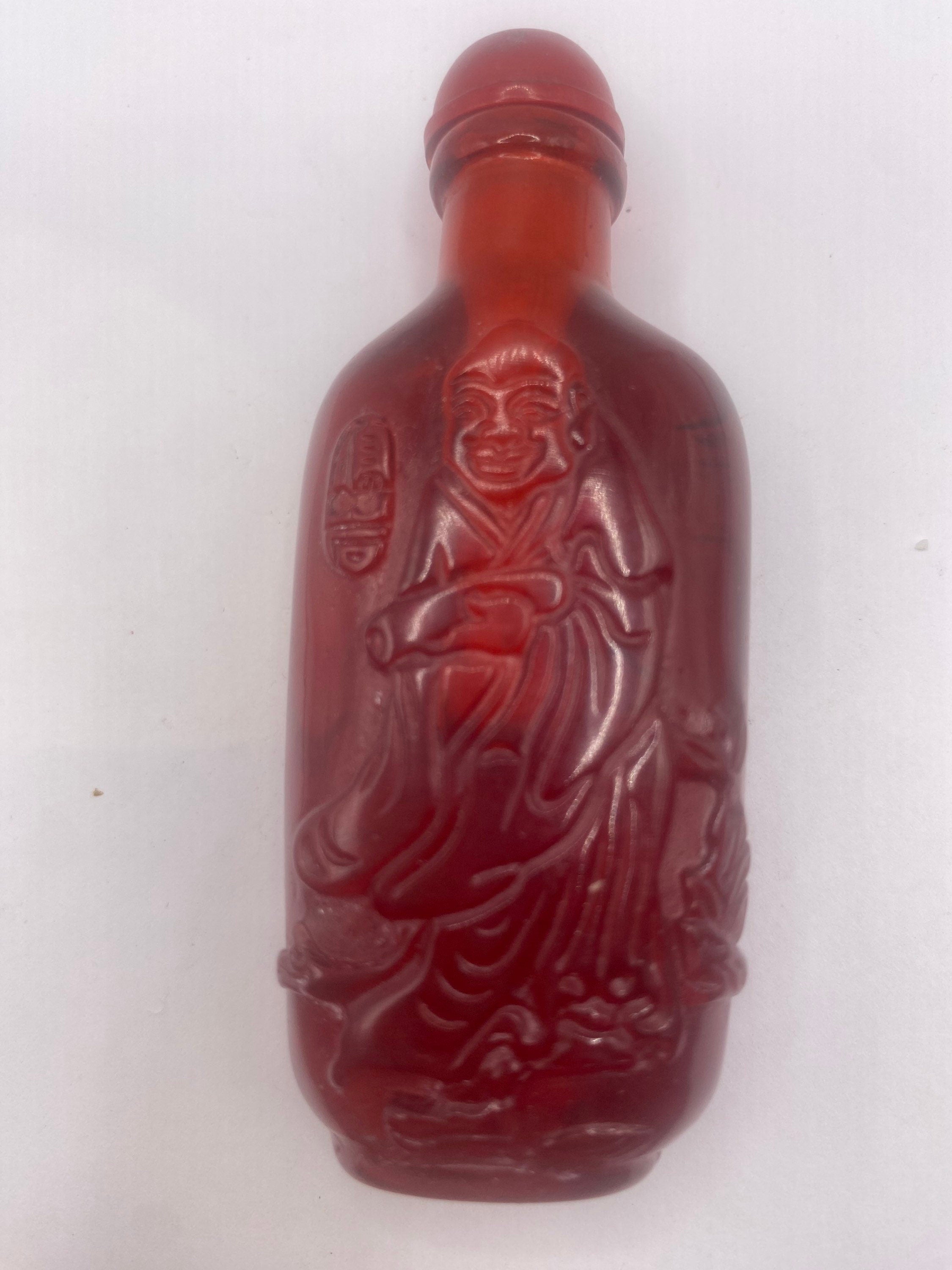 Vintage Dragon Bottle Snuff Perfume selling Flask Cinnabar Resin