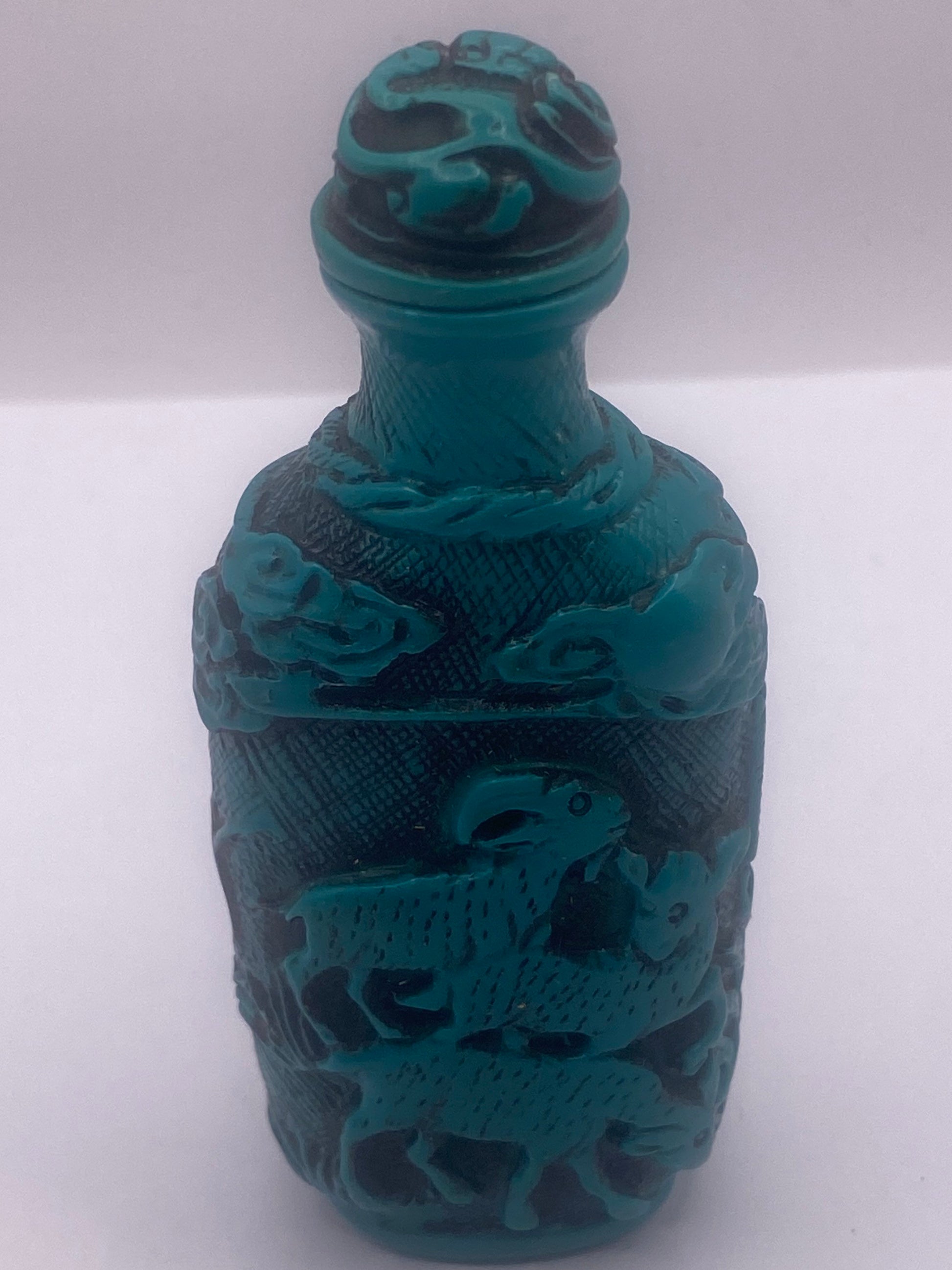 Vintage Bird Bottle Snuff Perfume Flask Cinnabar Resin