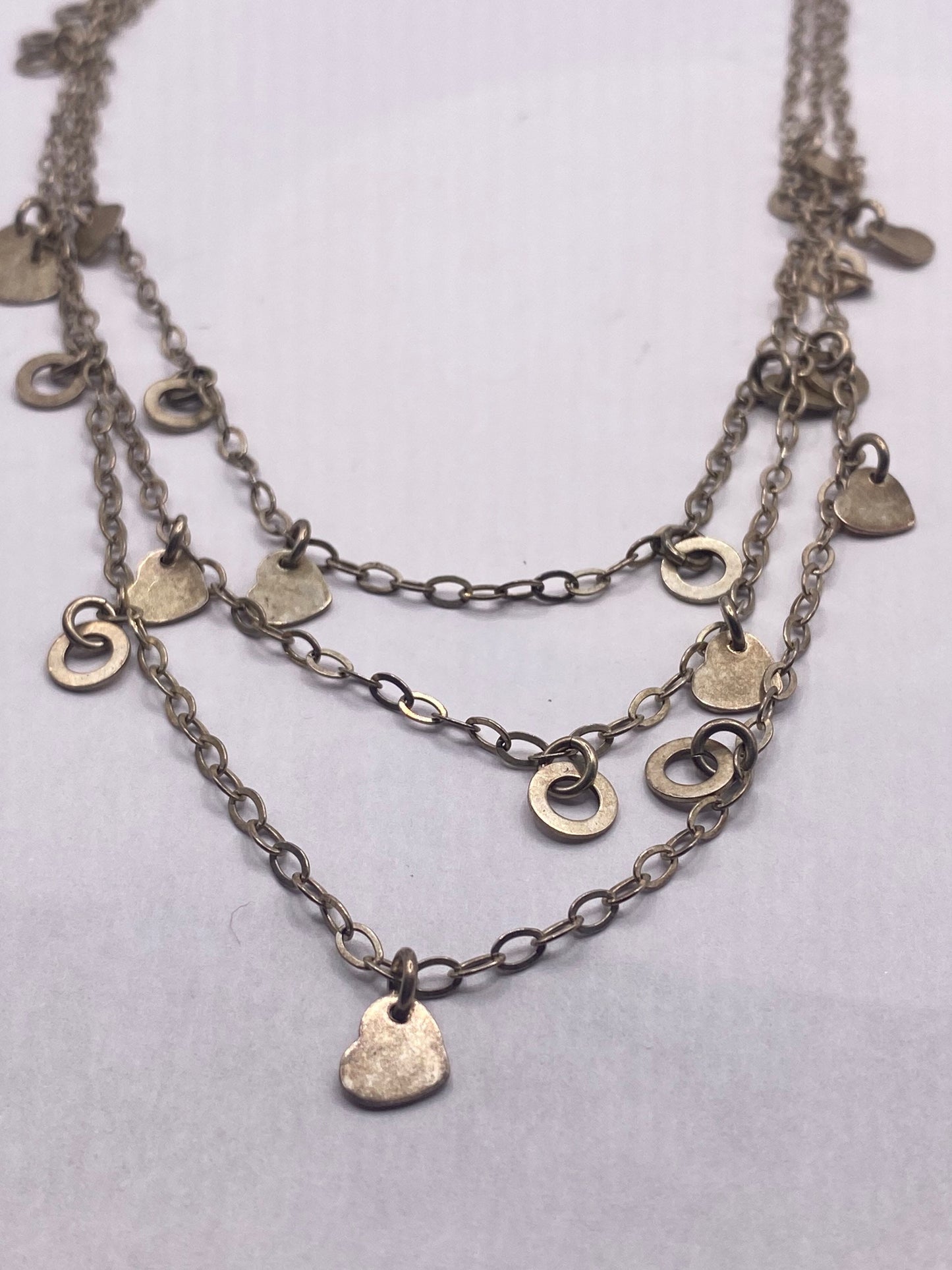 Vintage 925 Sterling Silver Heart Pendant 16 inch Charm necklace