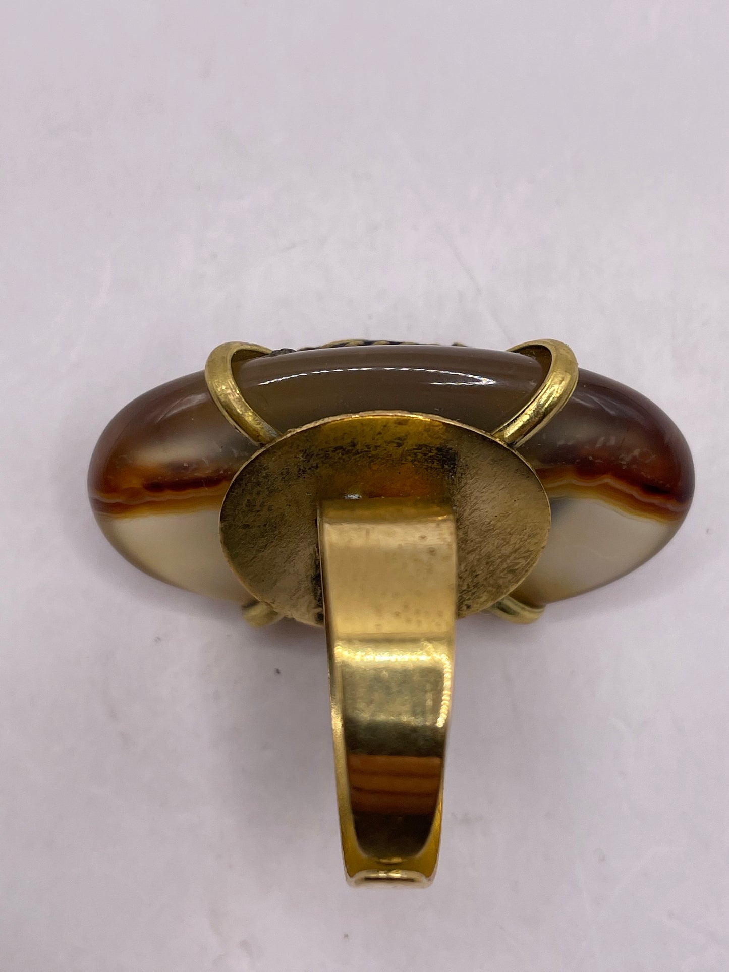 Vintage Genuine Red Jasper Statement Ring