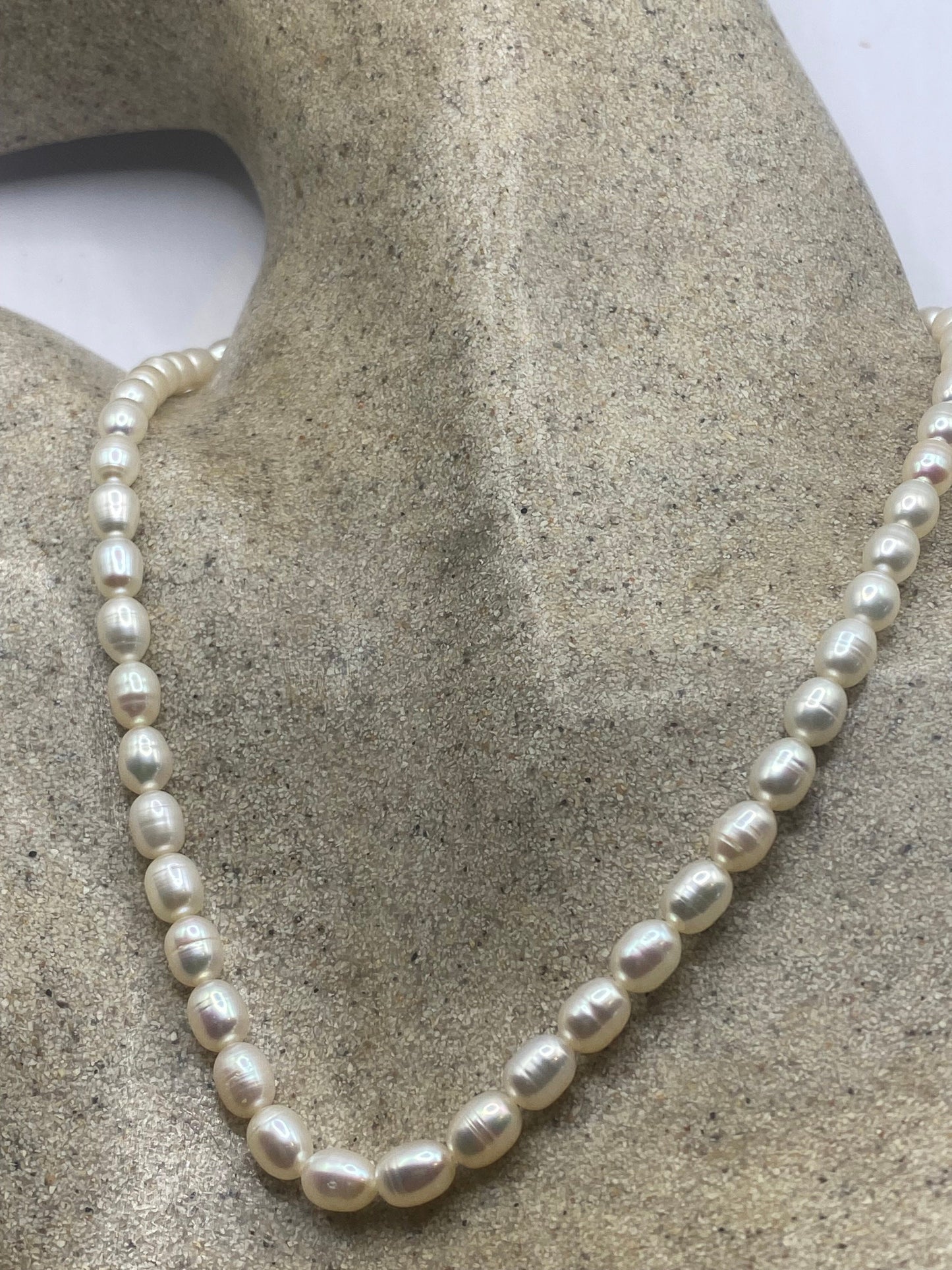 Vintage White Pearl 16 inch Necklace