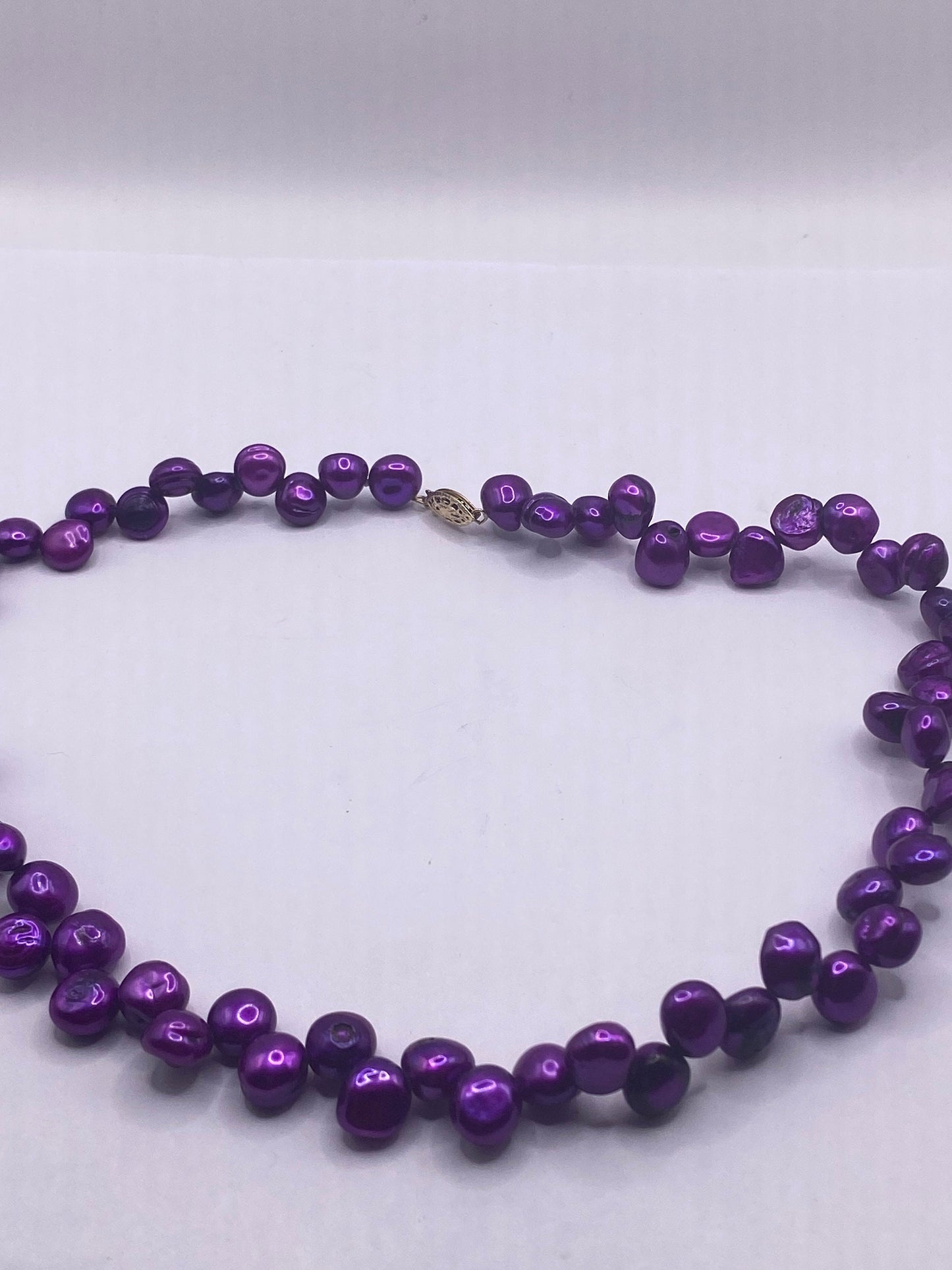 Vintage Purple Pearl 18 inch Necklace