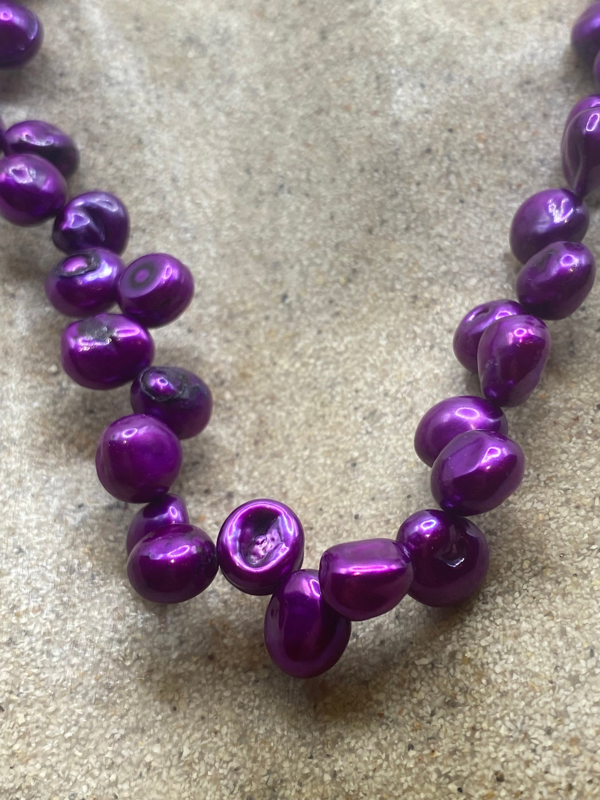 Vintage Purple Pearl 18 inch Necklace